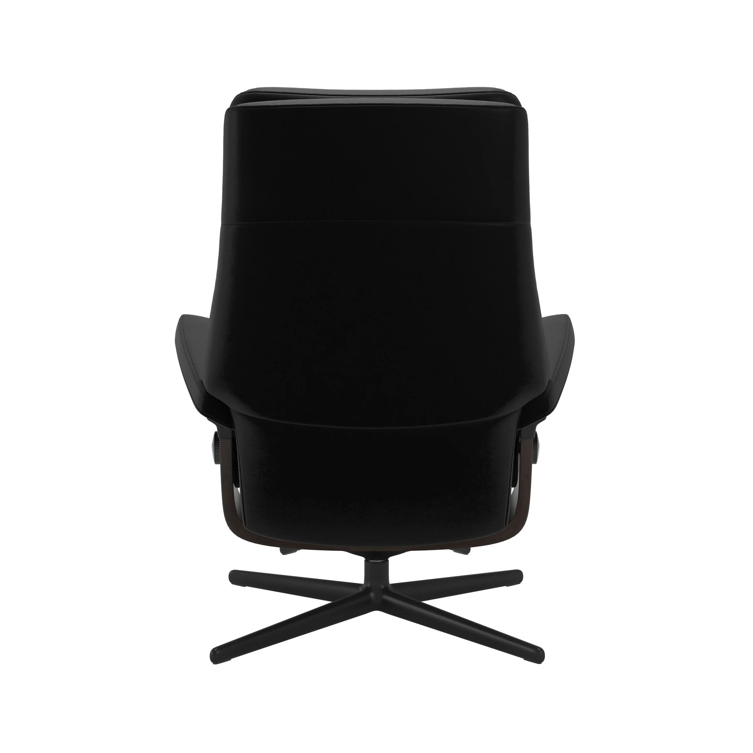 Stressless Paul Cross Sessel mit Hocker M Leder Batick Black Wenge Mattschwarz