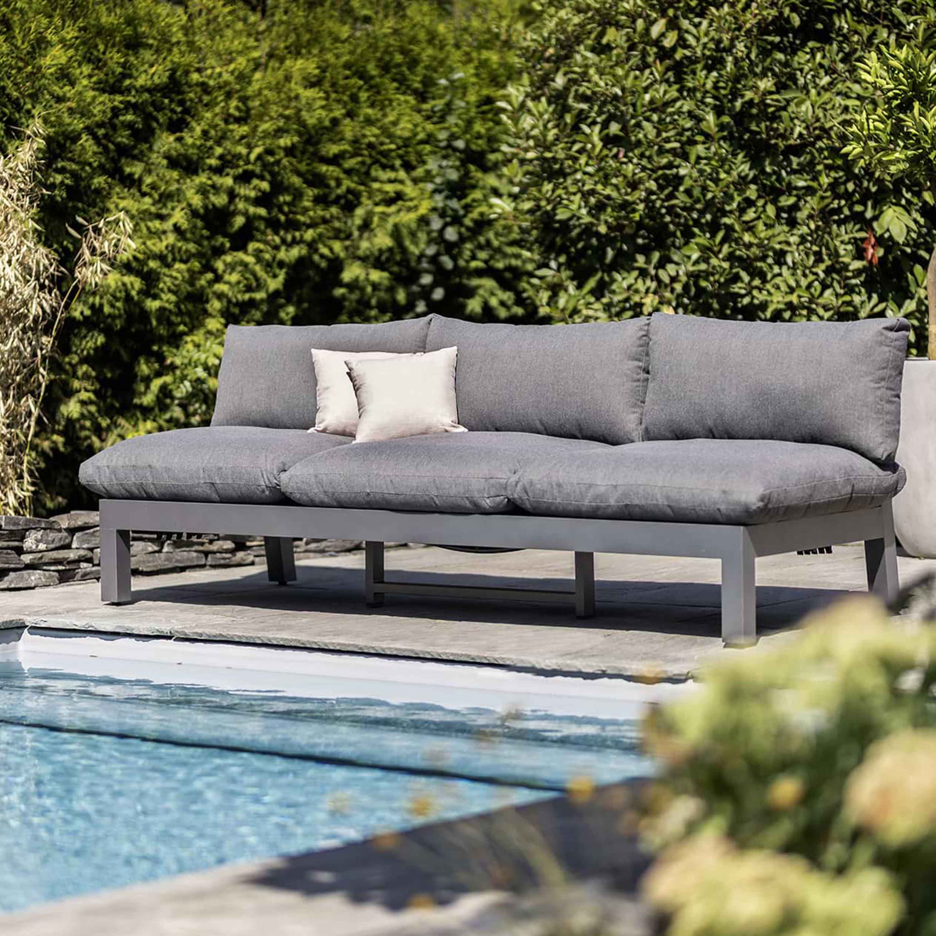 Kettler Gartensofa Comfort 3er-Sitzer Anthrazit Matt/Graphit