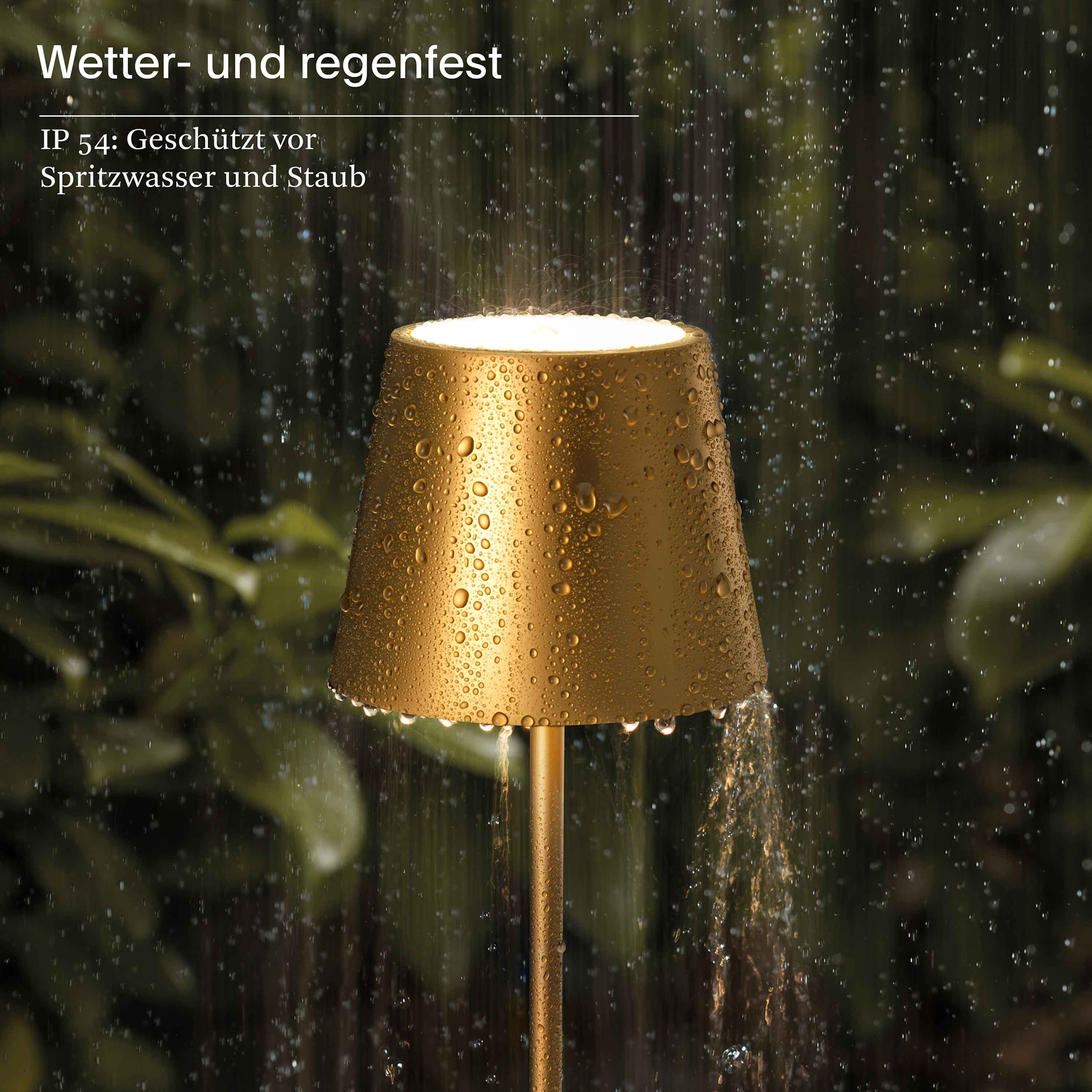 Sigor Tischleuchte Nuindie 38cm Rund Goldfarben