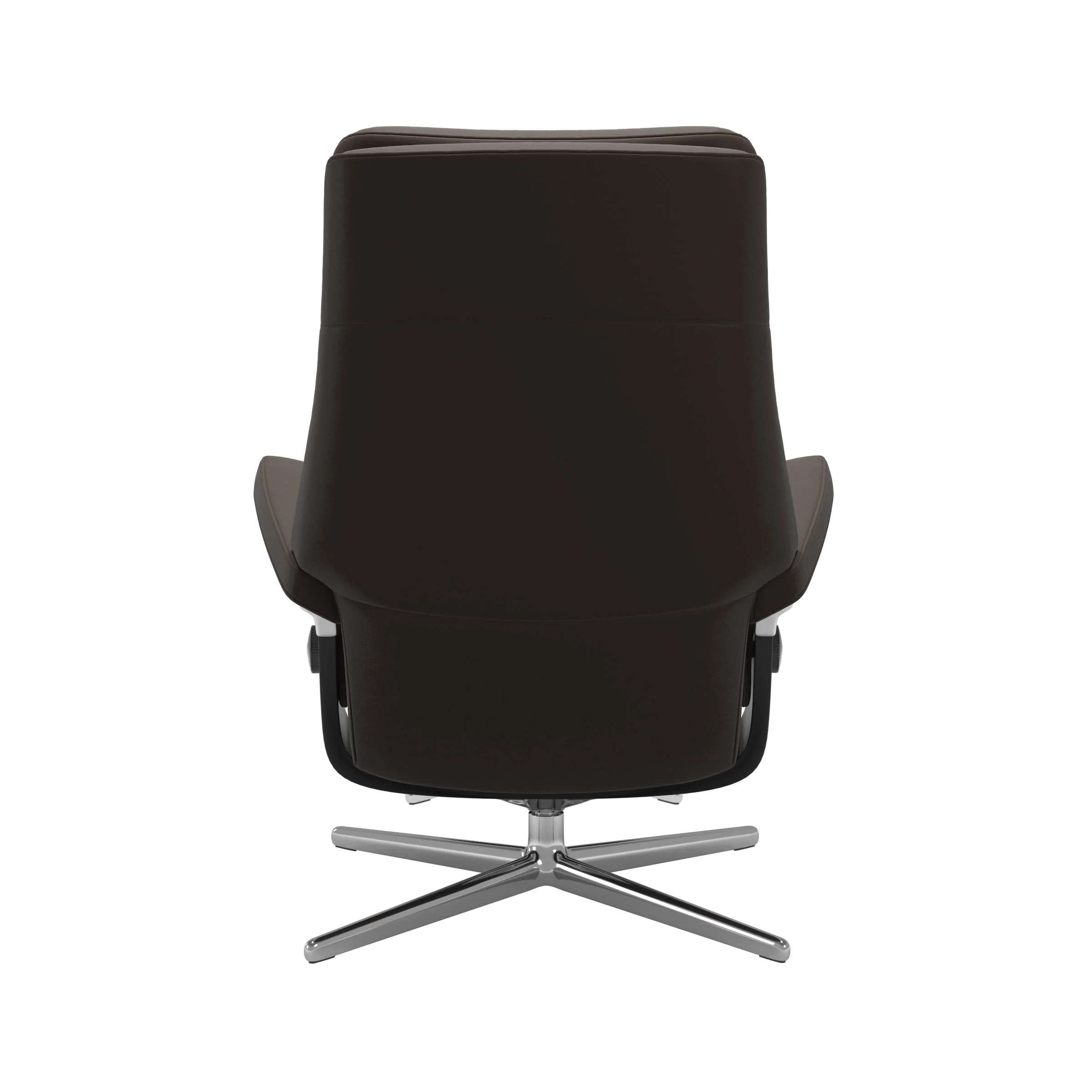 Stressless Paul Cross Sessel mit Hocker M Leder Batick Schwarz Chrom