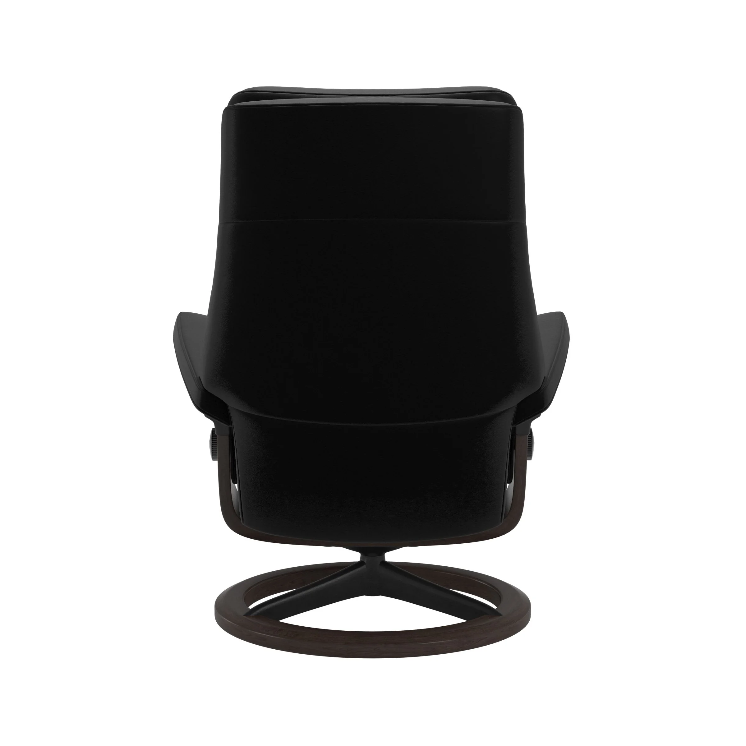 Stressless Paul Signature Sessel mit Hocker M Leder Batick Black Wenge Mattschwarz