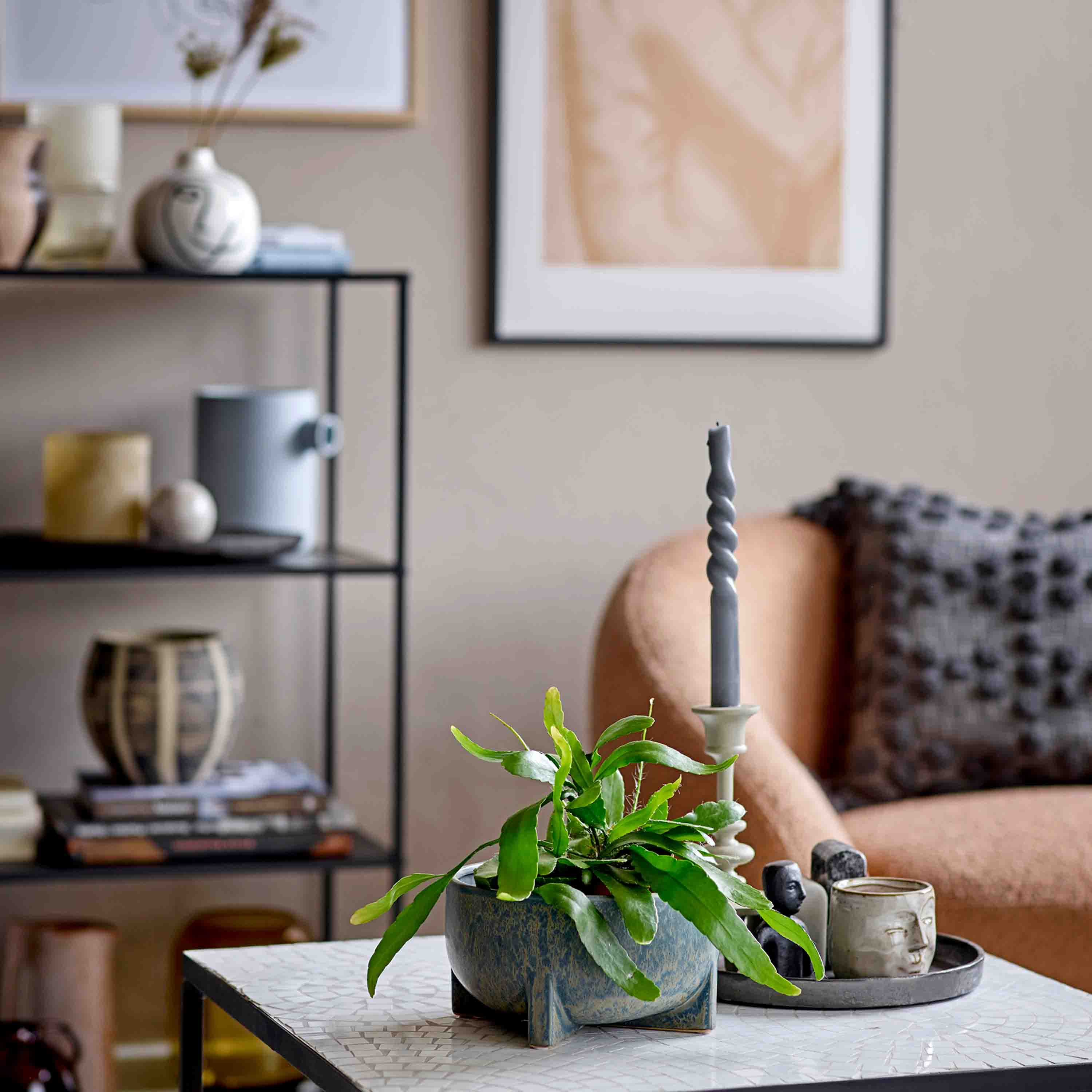 Bloomingville Kissen Adiva Grau