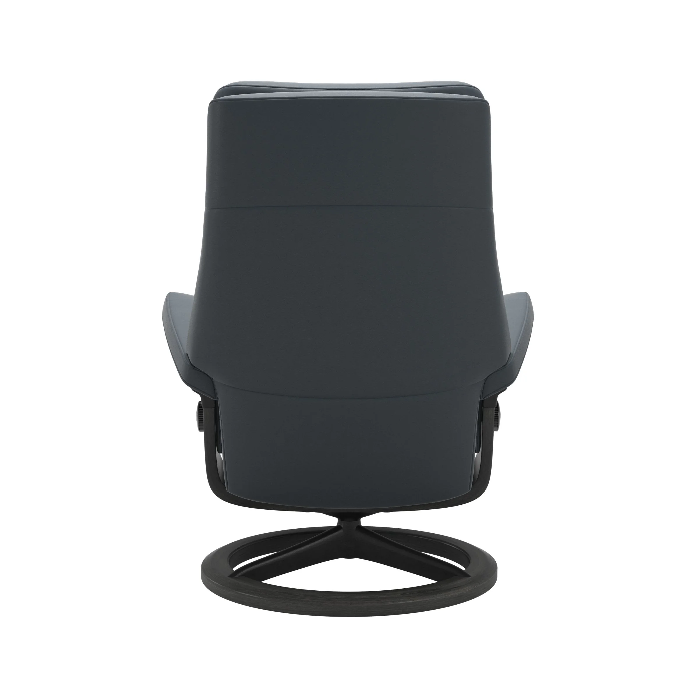Stressless Paul Signature Sessel mit Hocker M Leder Batick Grau Mattschwarz