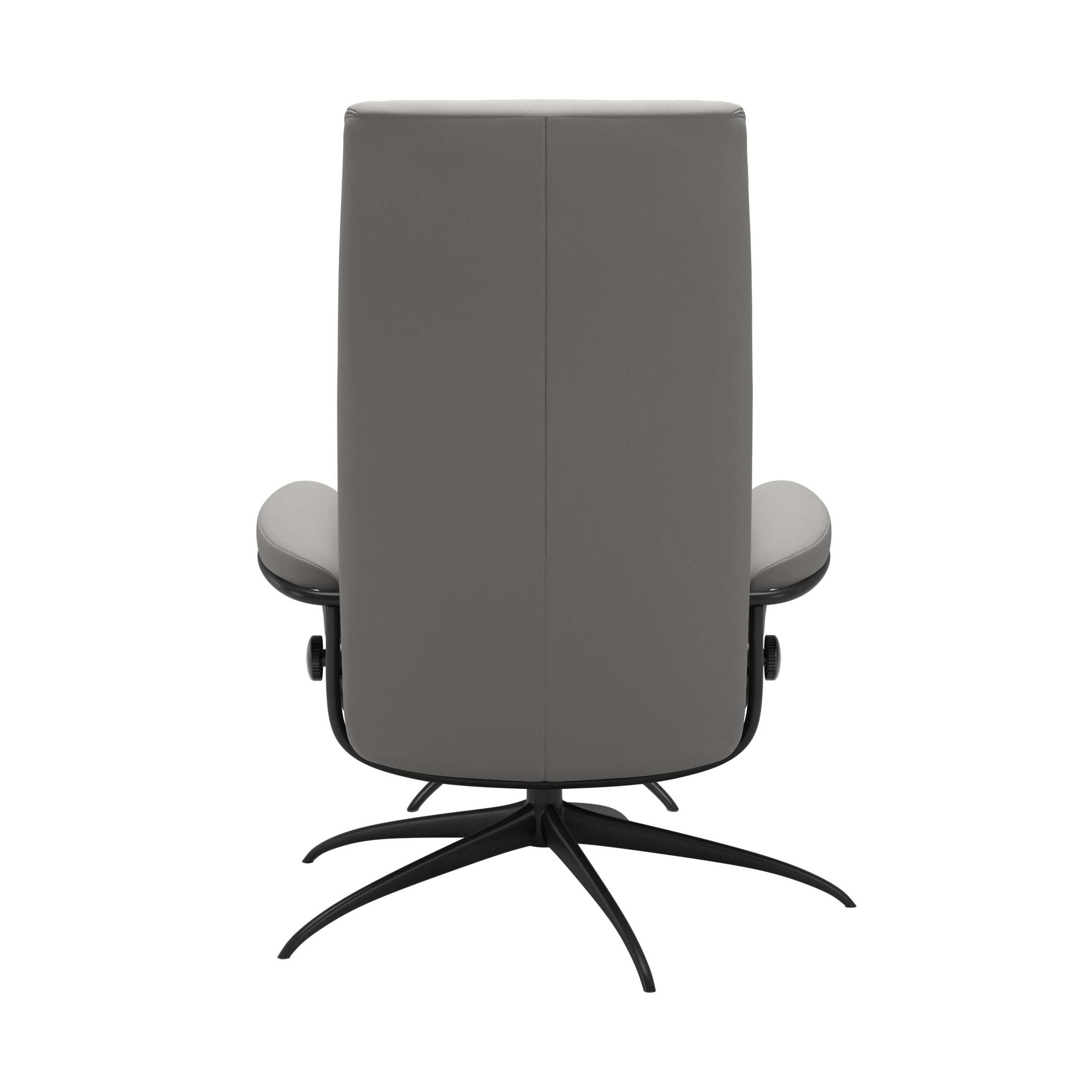 Stressless London High Back M Leder Paloma Silver Grey Mattschwarz