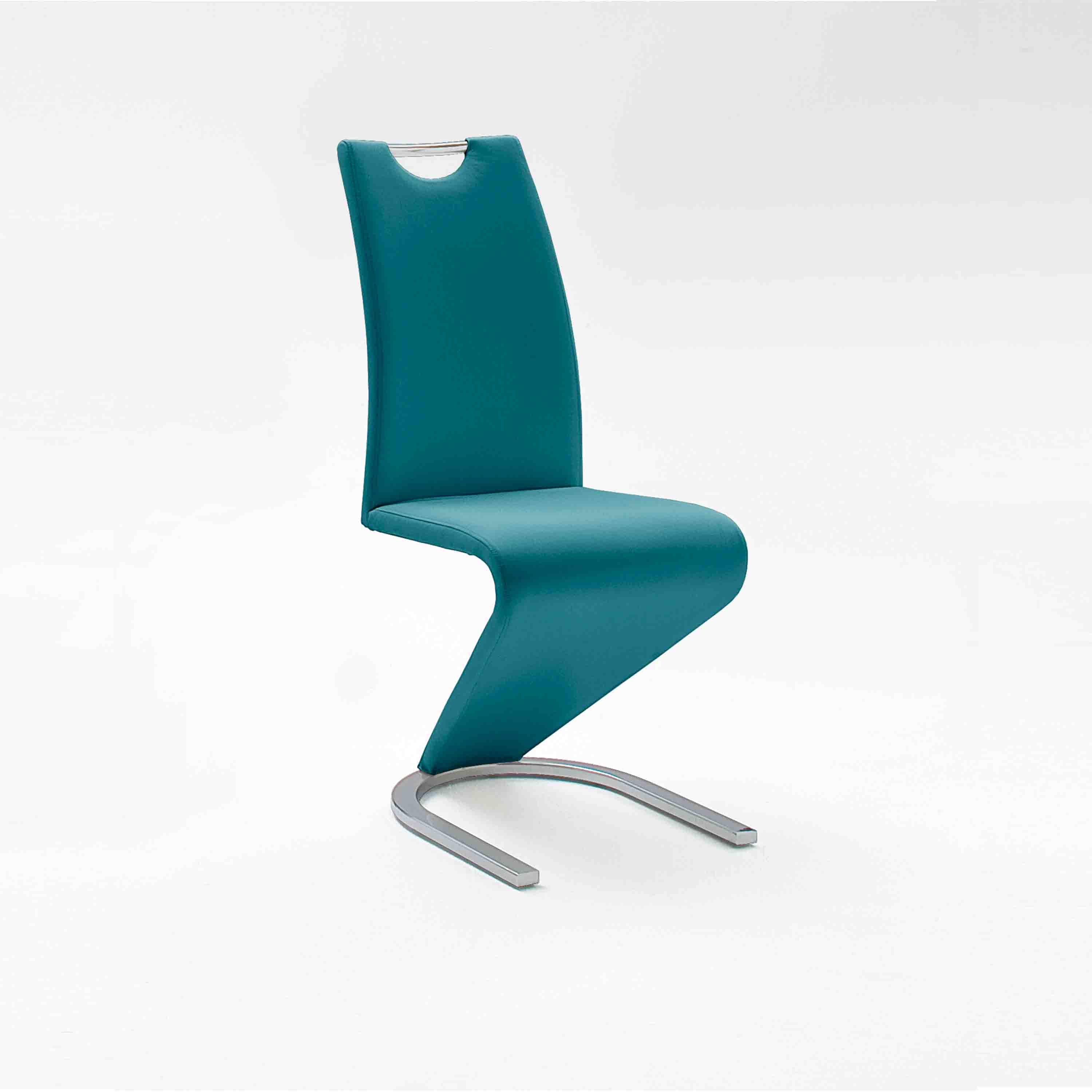MCA Furniture Schwingstuhl Amado 2er-Set mit Griffloch Petrol