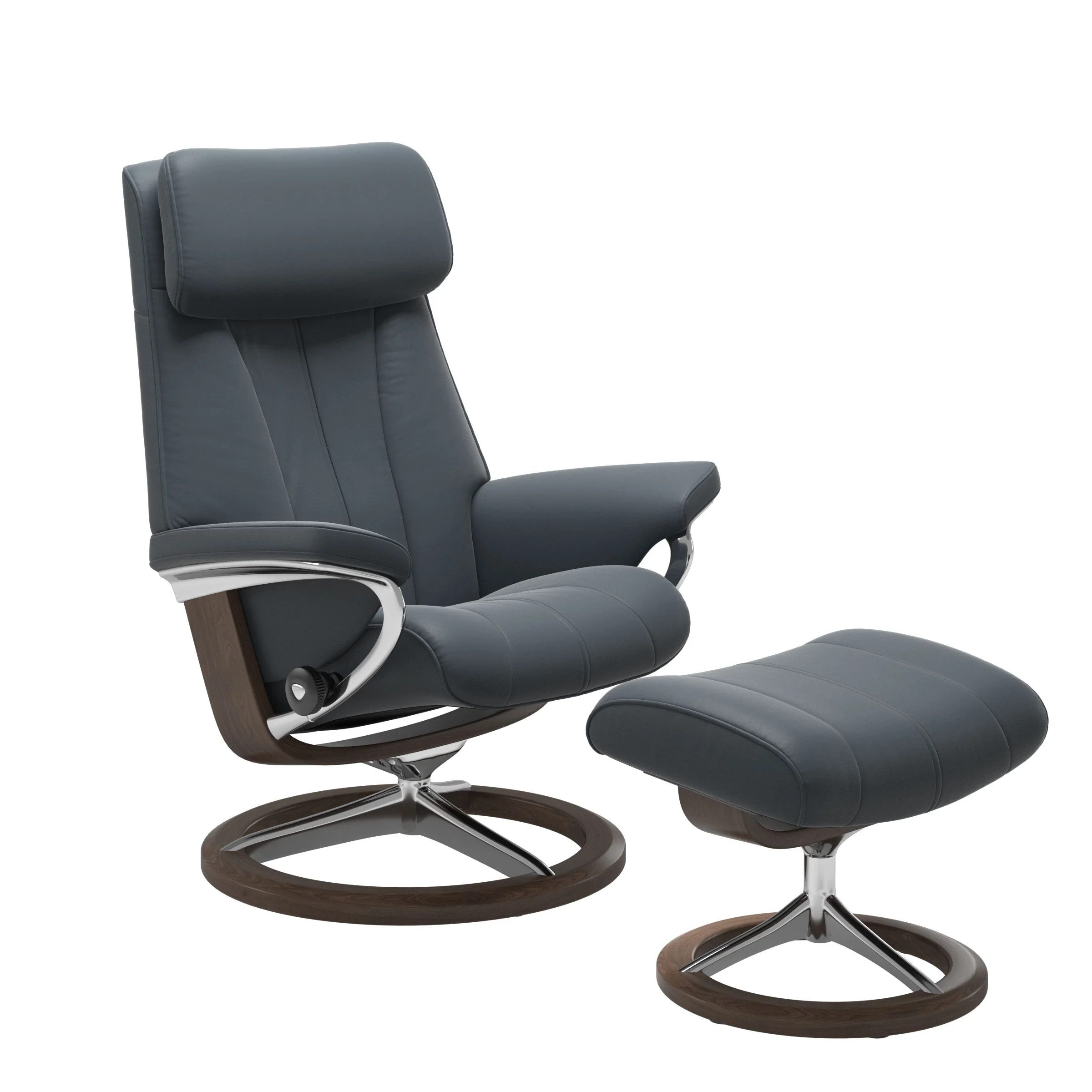 Stressless Paul Signature Sessel mit Hocker M Leder Batick Walnuss Chrom
