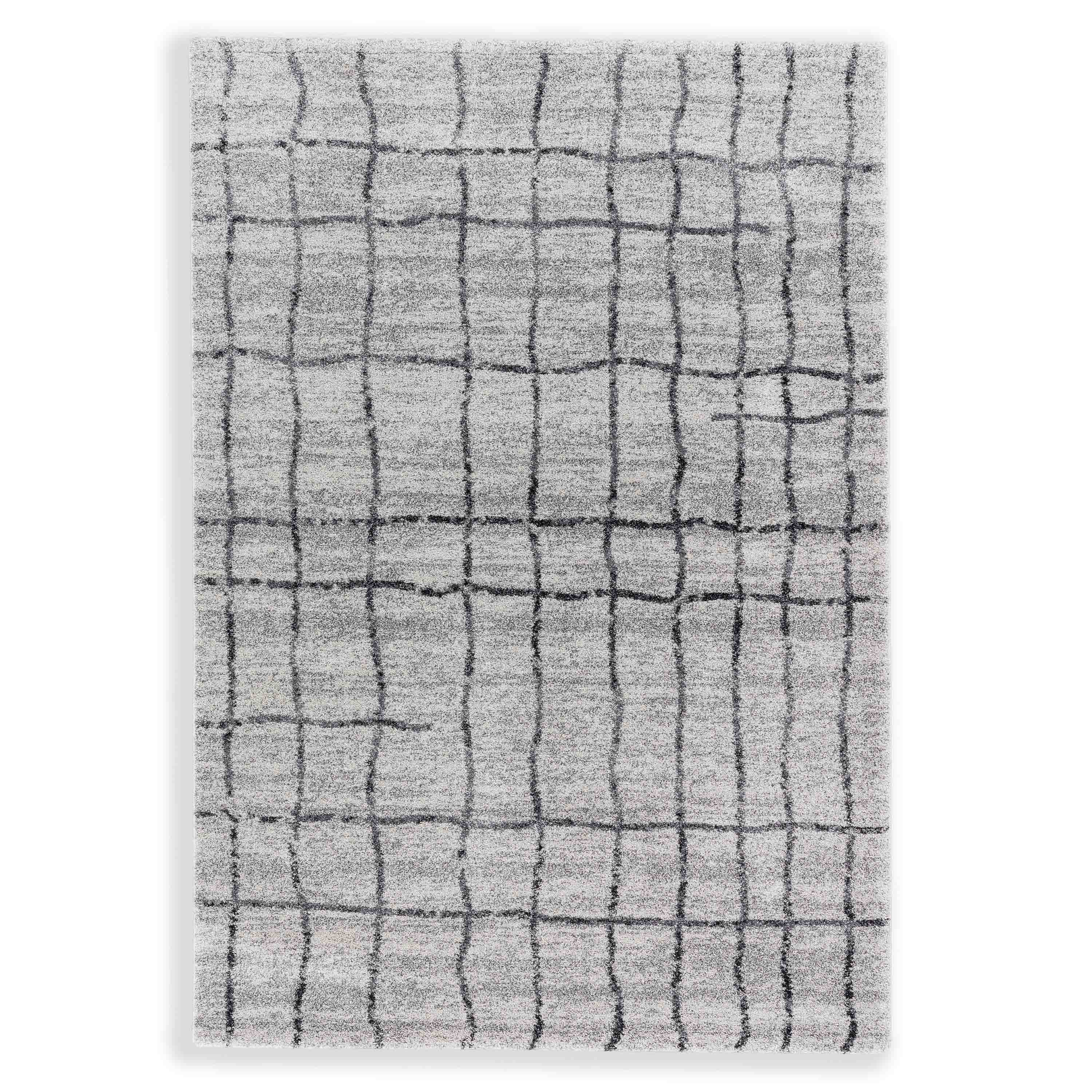 Astra Teppich Savona 67x130 cm Gitter Grau