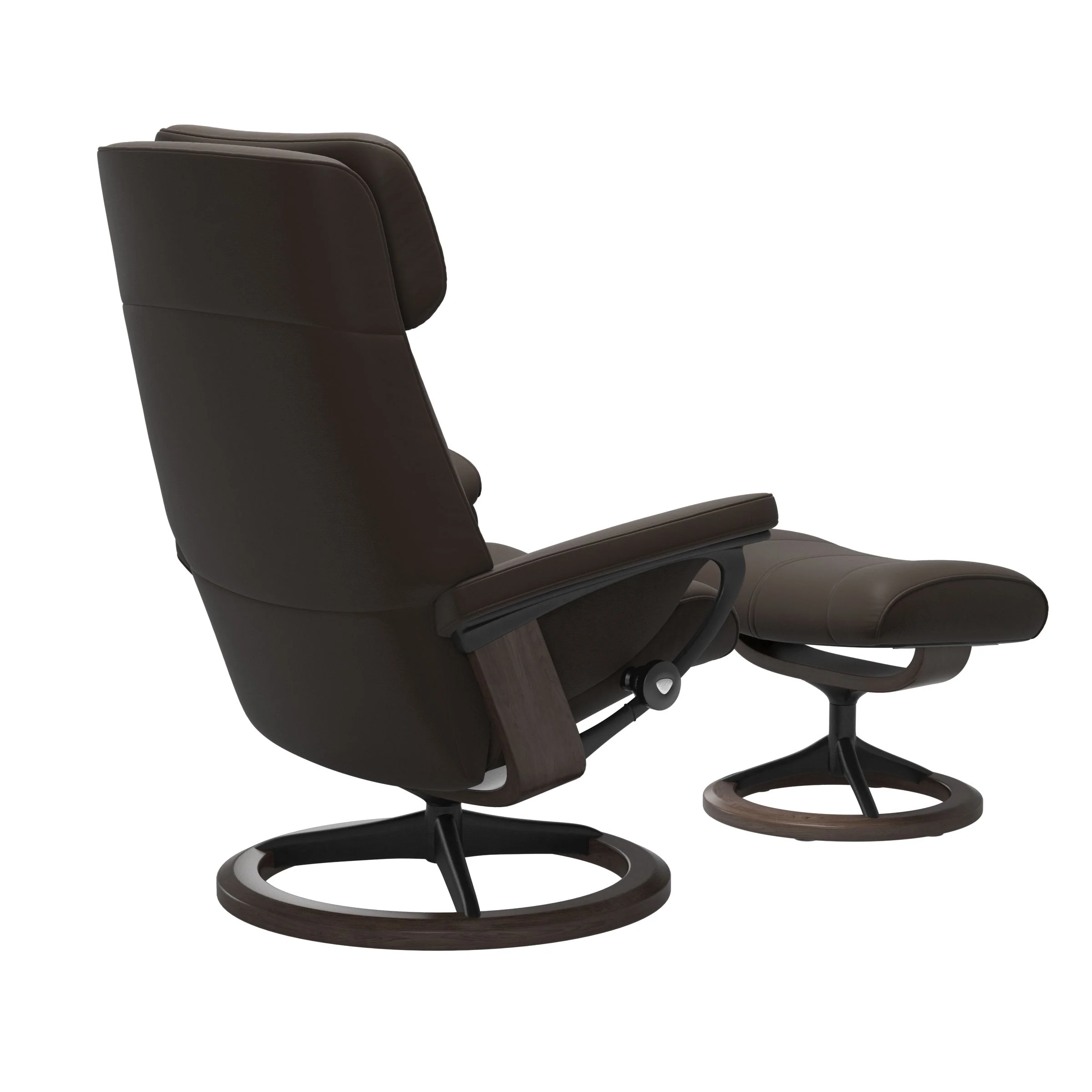 Stressless Paul Signature Sessel mit Hocker M Leder Batick Wenge Mattschwarz