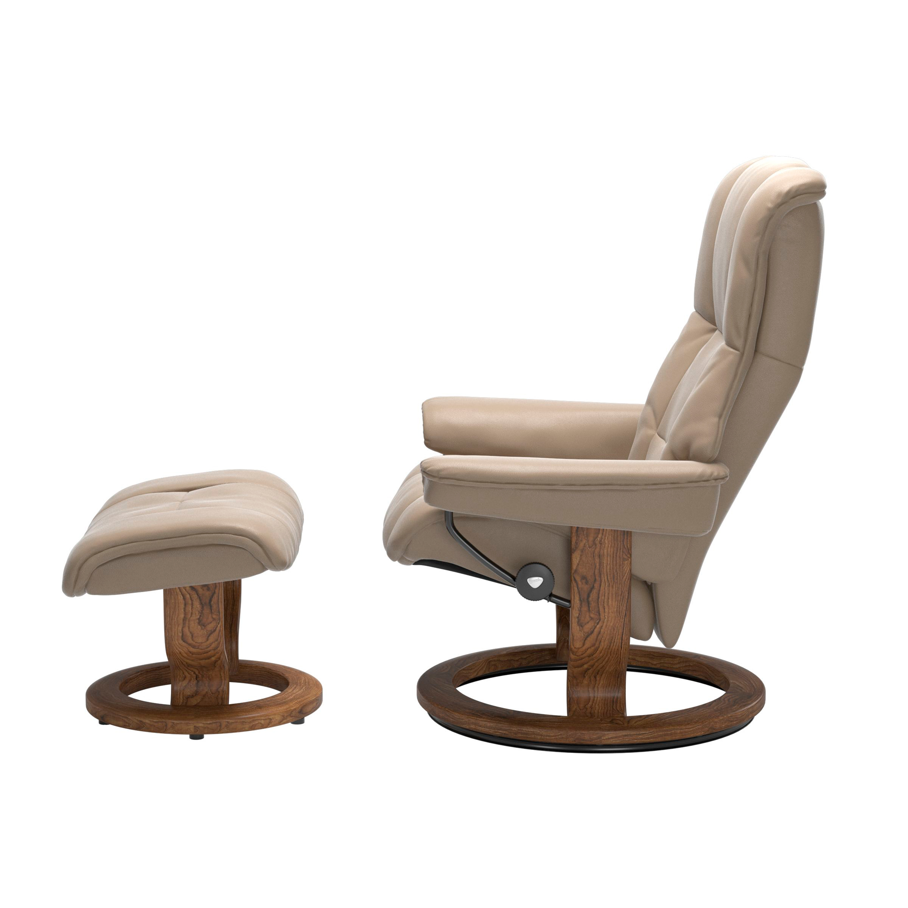 Stressless Mayfair Classic Sessel mit Hocker M Leder Cori Fog Teak 