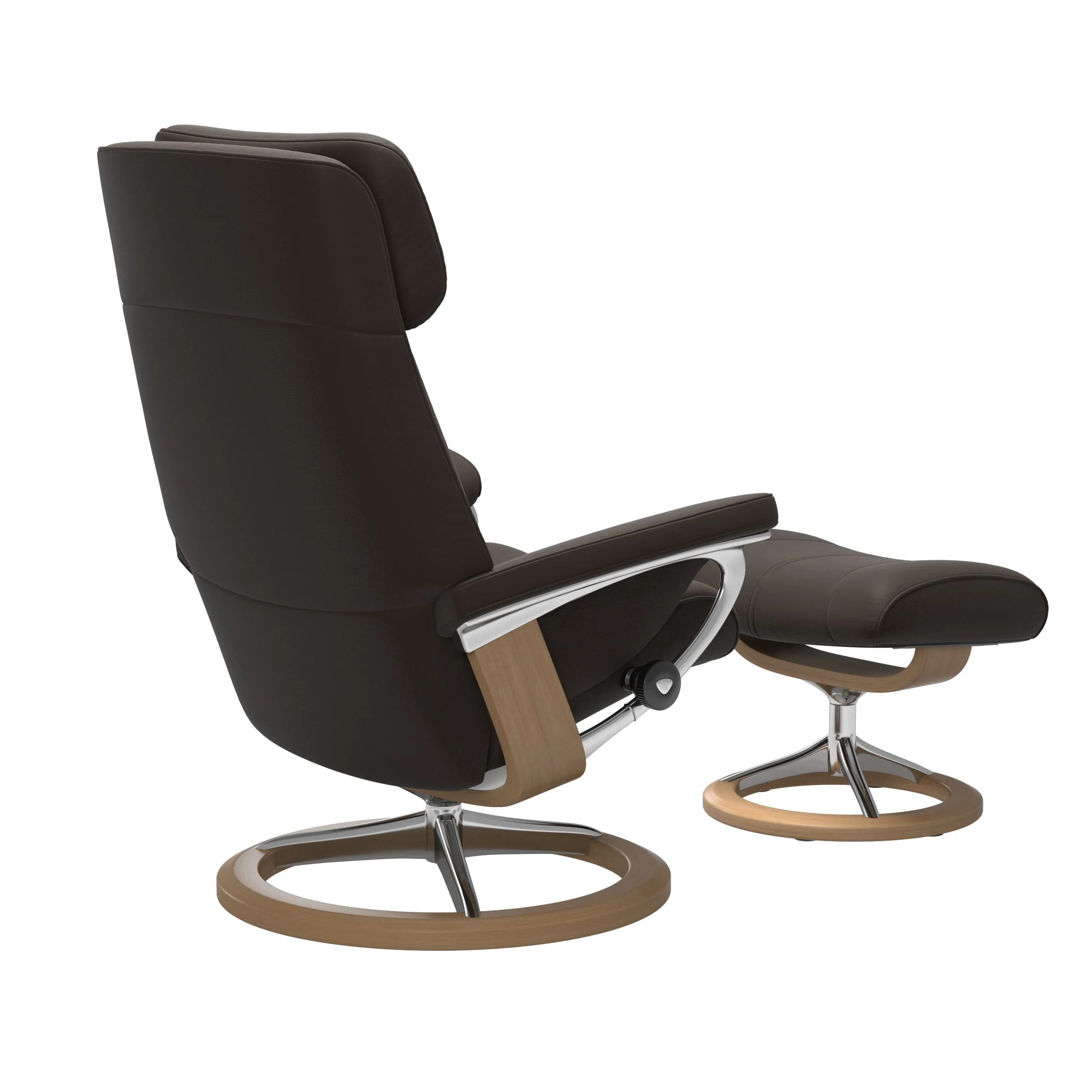 Stressless Paul Signature Sessel mit Hocker M Leder Batick Eiche Chrom