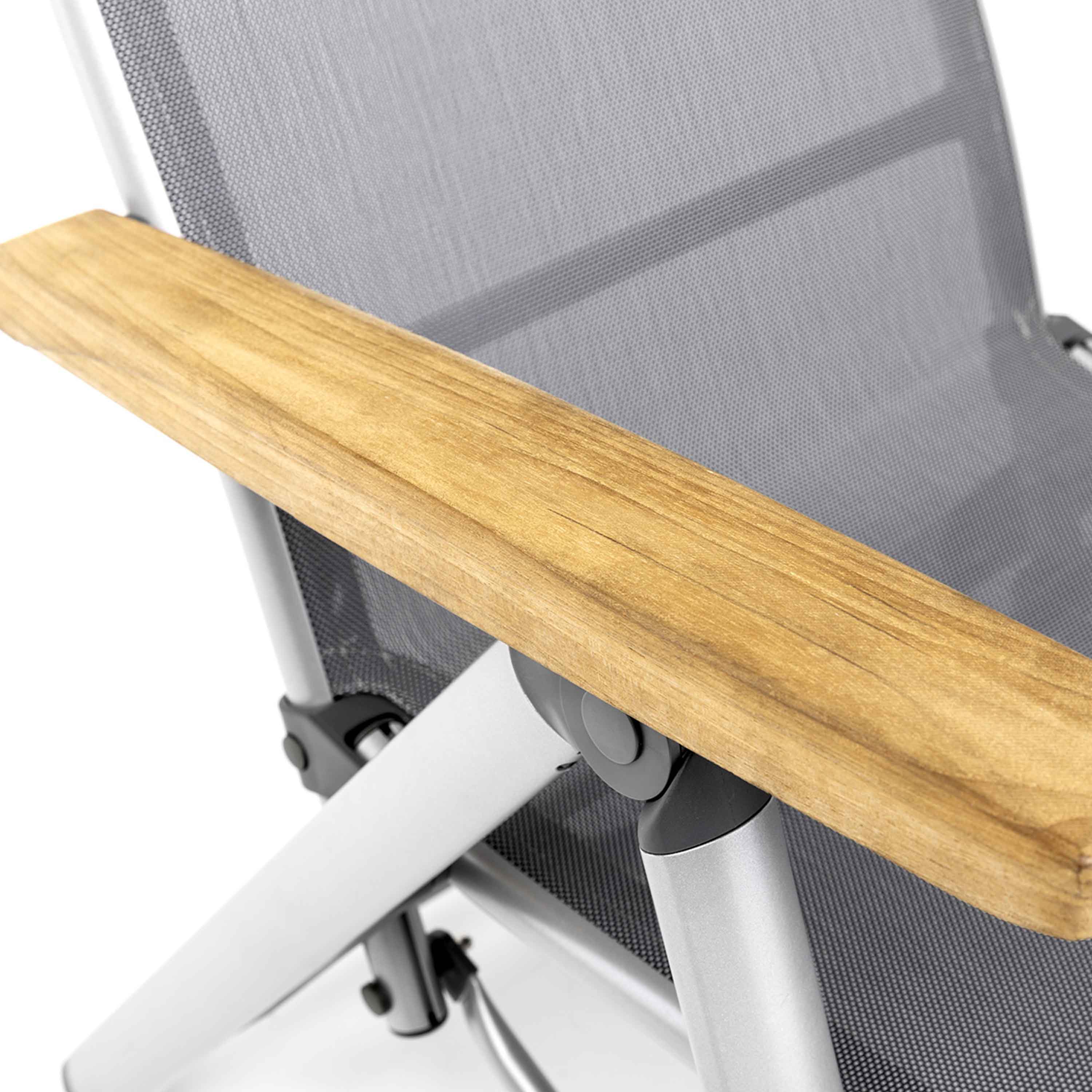 Kettler Gartensessel Cirrus Relaxsessel Armlehne Teak Silber/Anthrazit-Grau Kettler Gartensessel Cirrus Relaxsessel Armlehne Teak Silber/Anthrazit-Grau