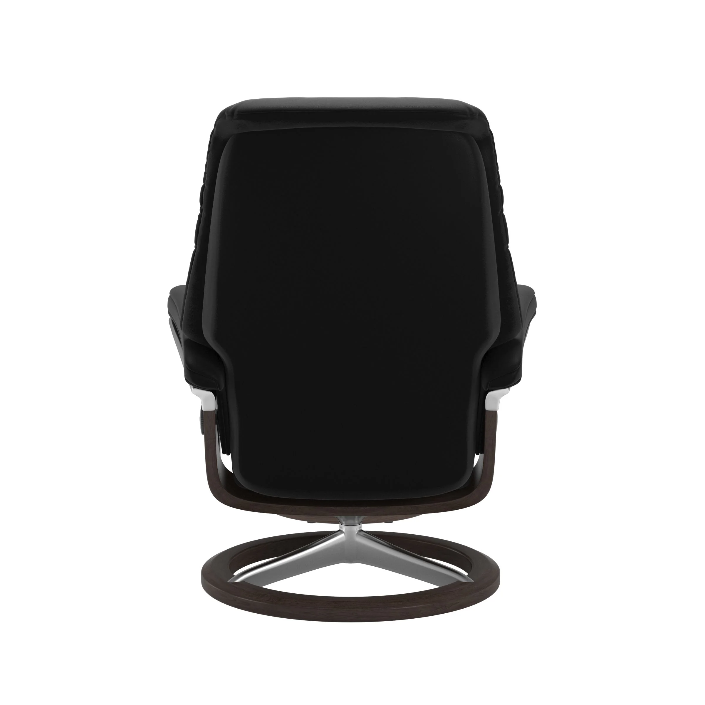 Stressless Sunrise Signature Sessel mit Hocker M Leder Paloma Black Wenge Chrom