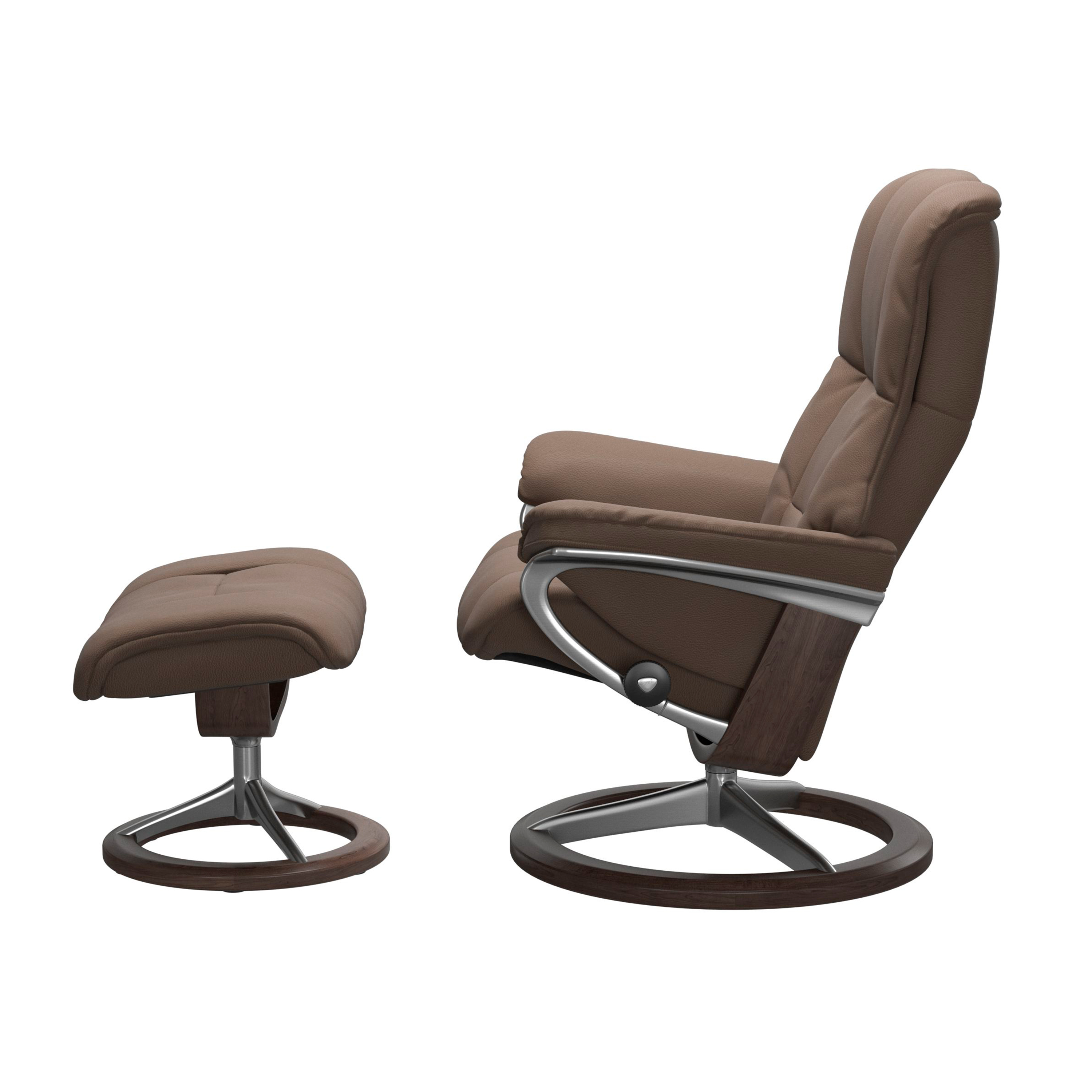 Stressless Mayfair Signature Sessel mit Hocker M Leder Batick Mole Wenge Chrom