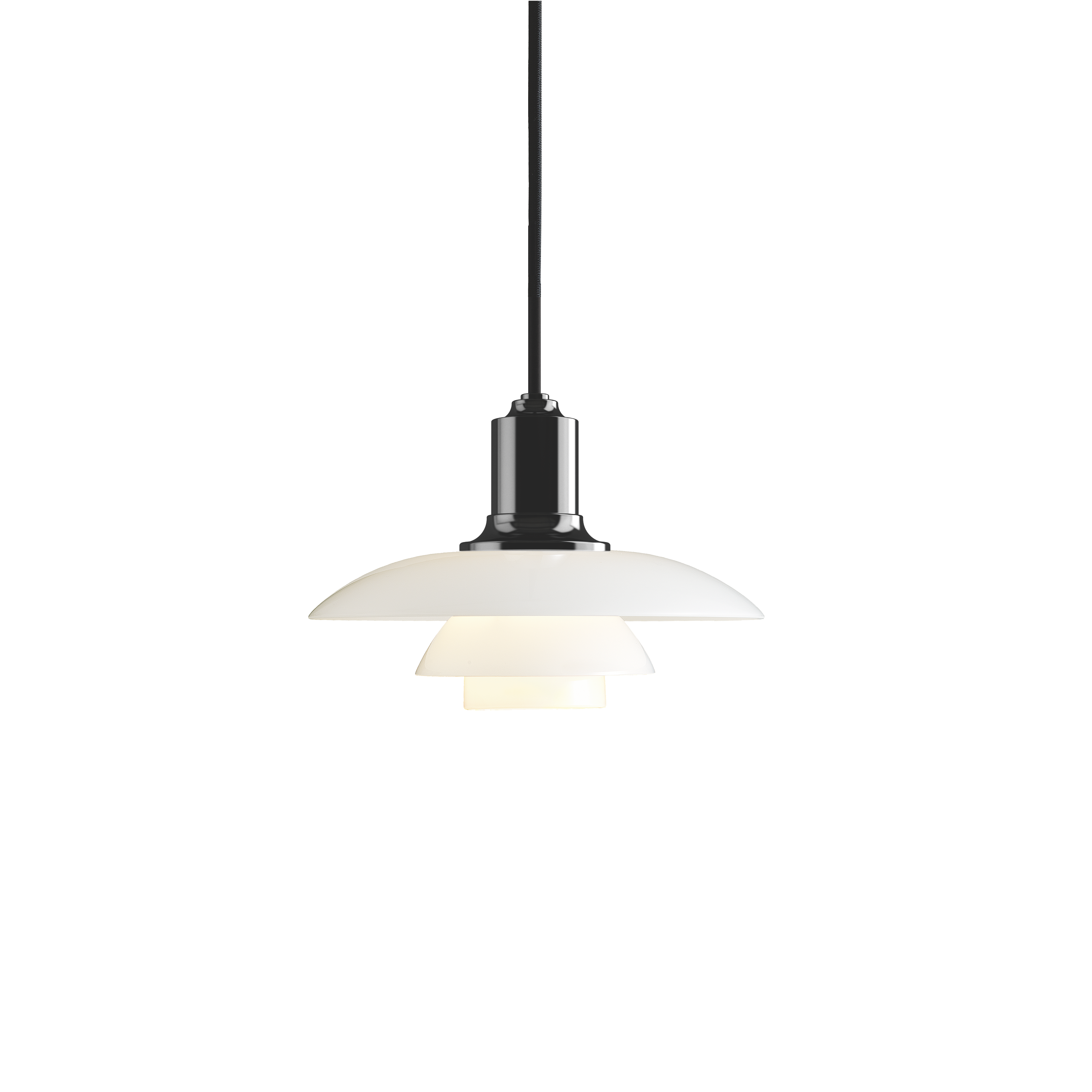 Louis Poulsen Pendelleuchte PH 2/1 Schwarz Metallisiert