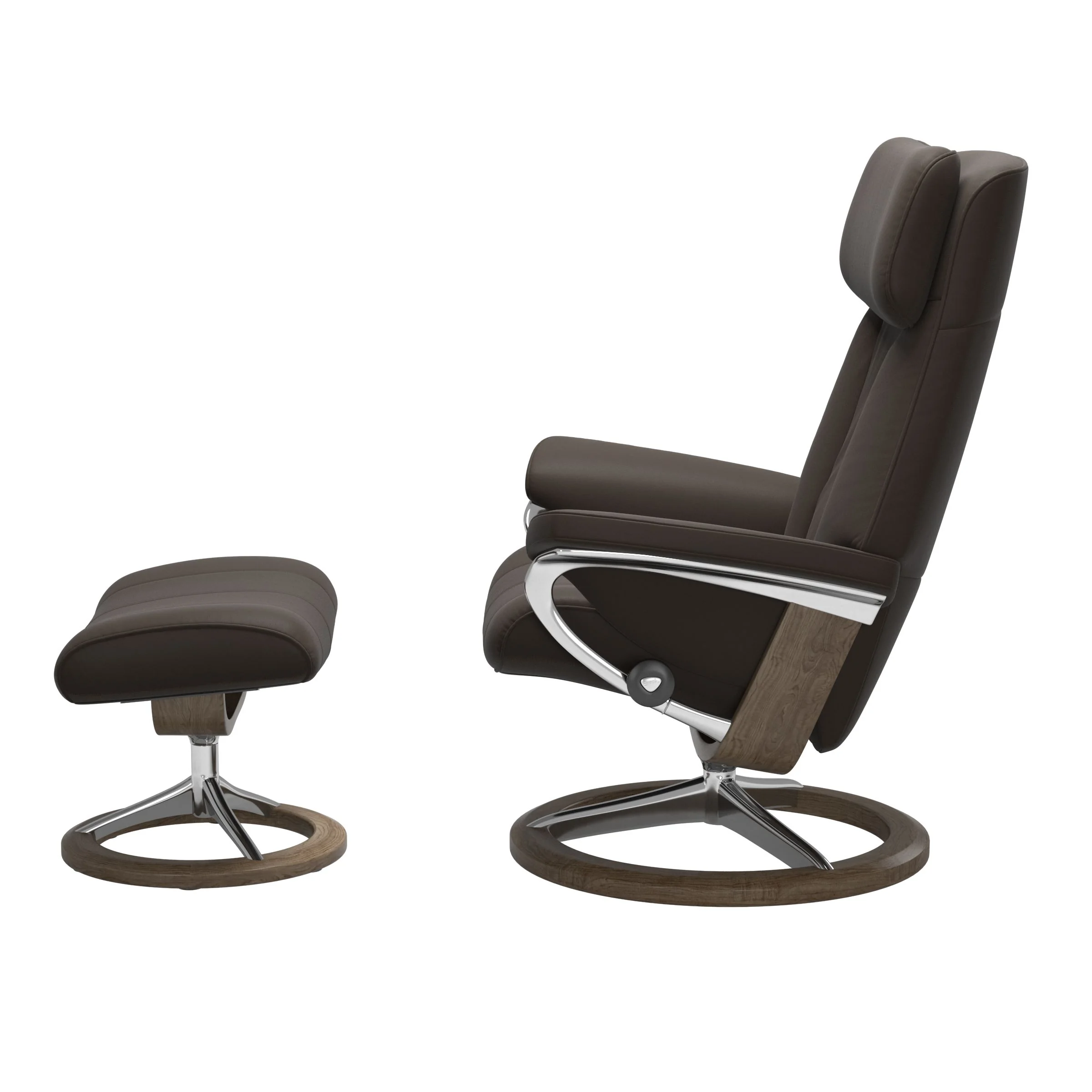 Stressless Paul Signature Sessel mit Hocker M Leder Batick Chrom