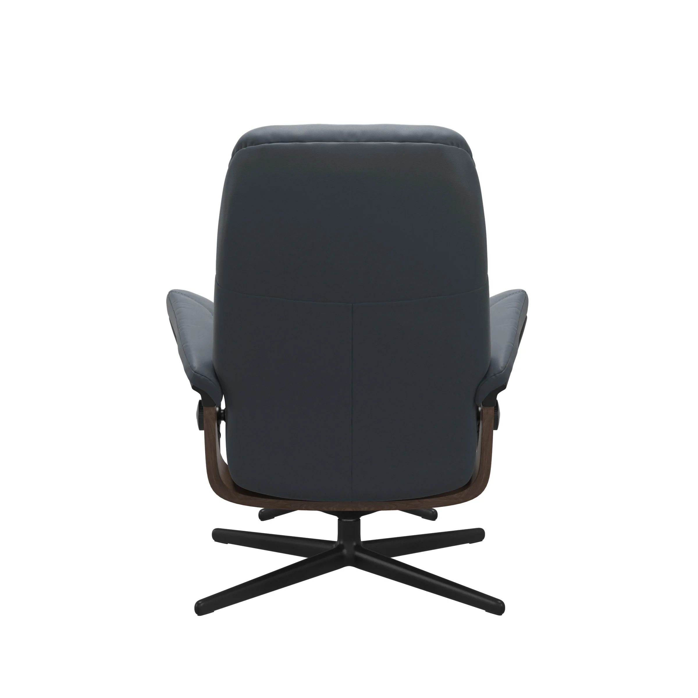 Stressless Consul Cross Sessel mit Hocker M Leder Batick Walnuss Mattschwarz