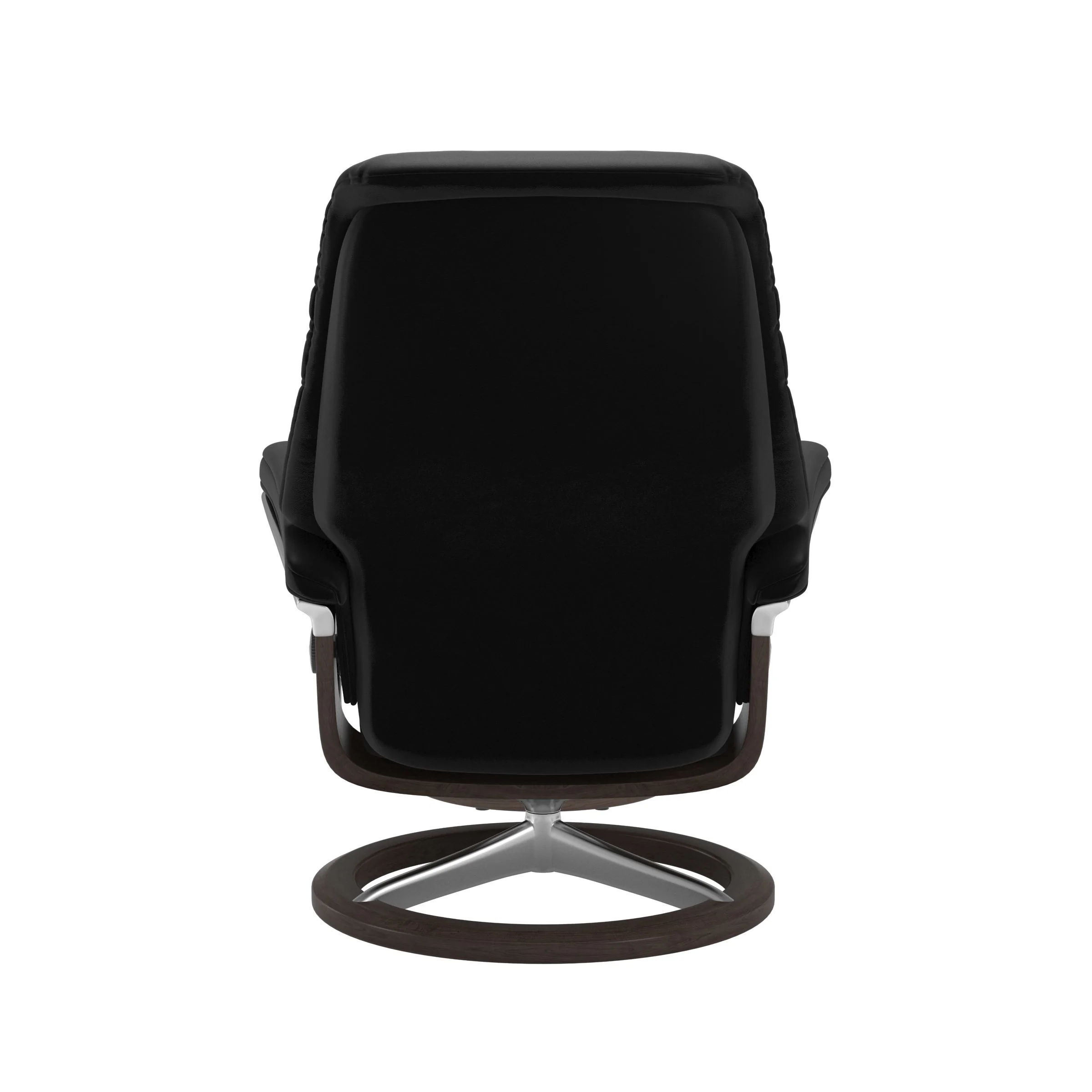Stressless Sunrise Signature Sessel mit Hocker M Leder Batick Black Wenge Chrom