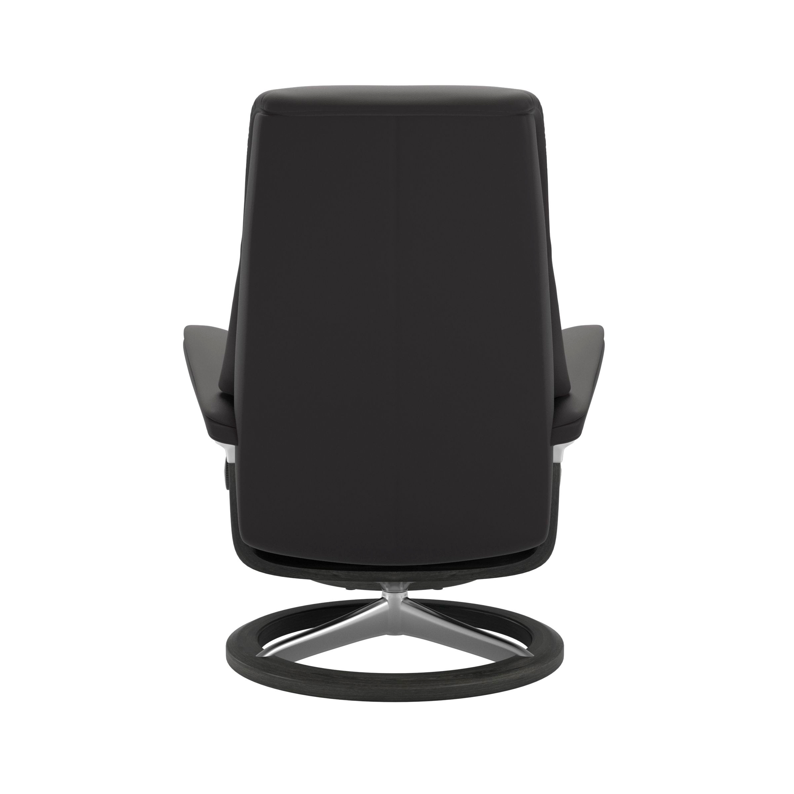 Stressless View Signature Sessel mit Hocker M Leder Paloma Rock Grau Chrom