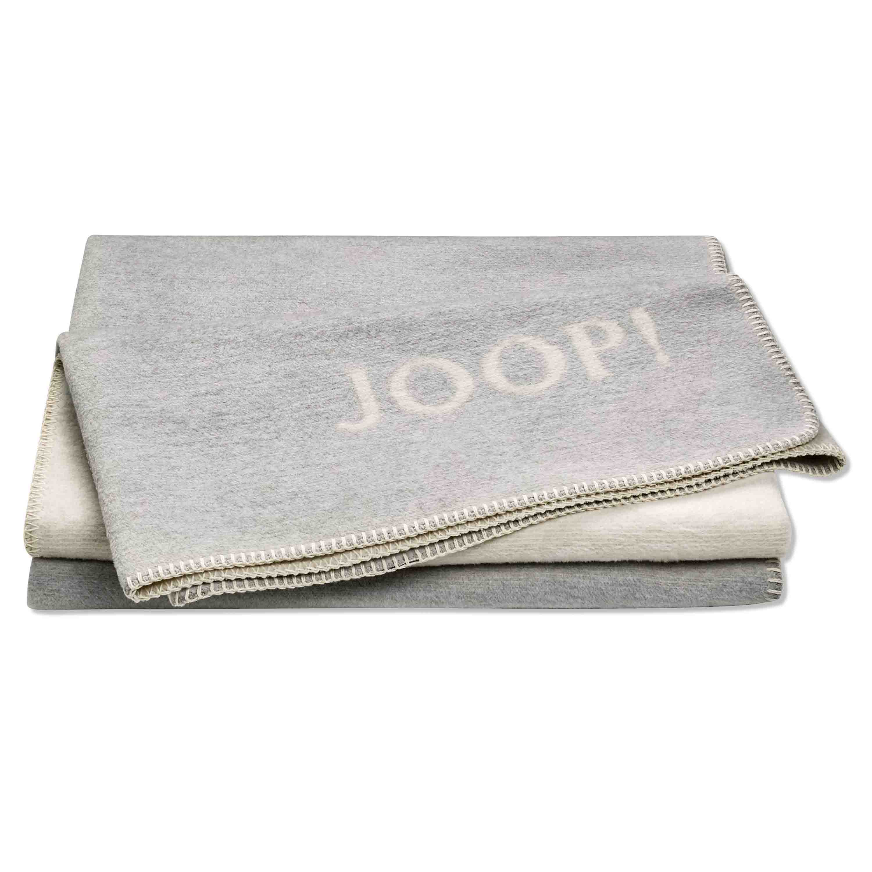 Joop! Wohndecke Melange Doubleface 150x200 cm Stein Silber