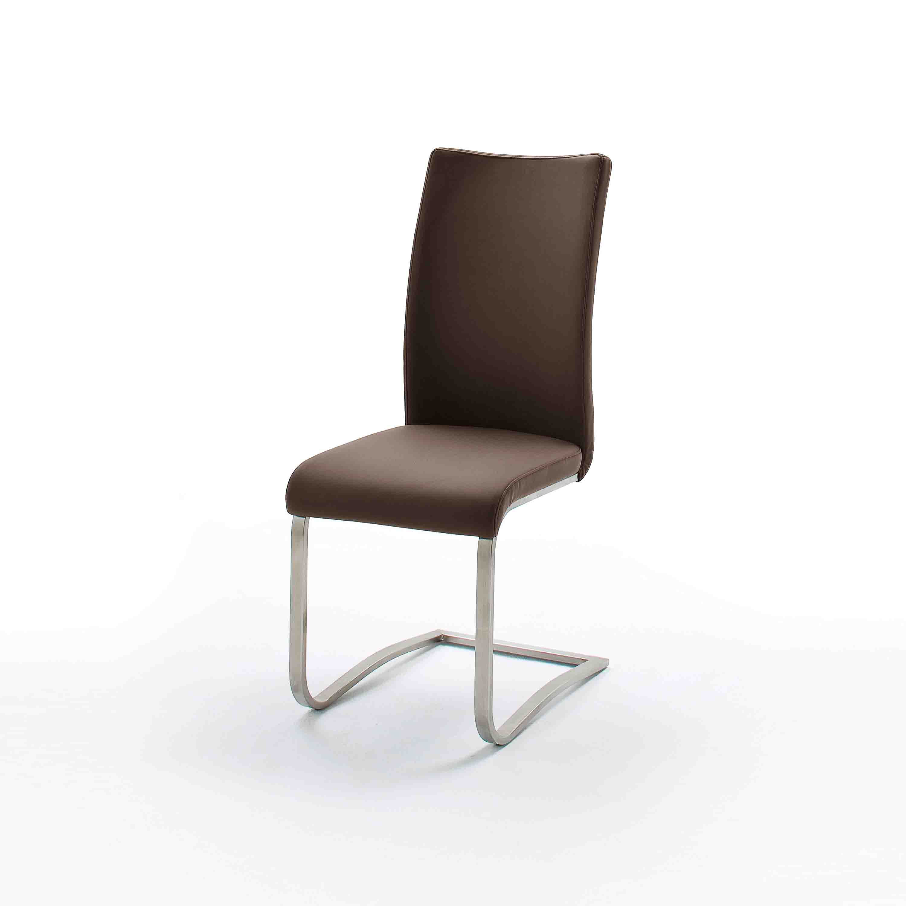 MCA Furniture Schwingstuhl Arco Echtleder 2er-Set Braun