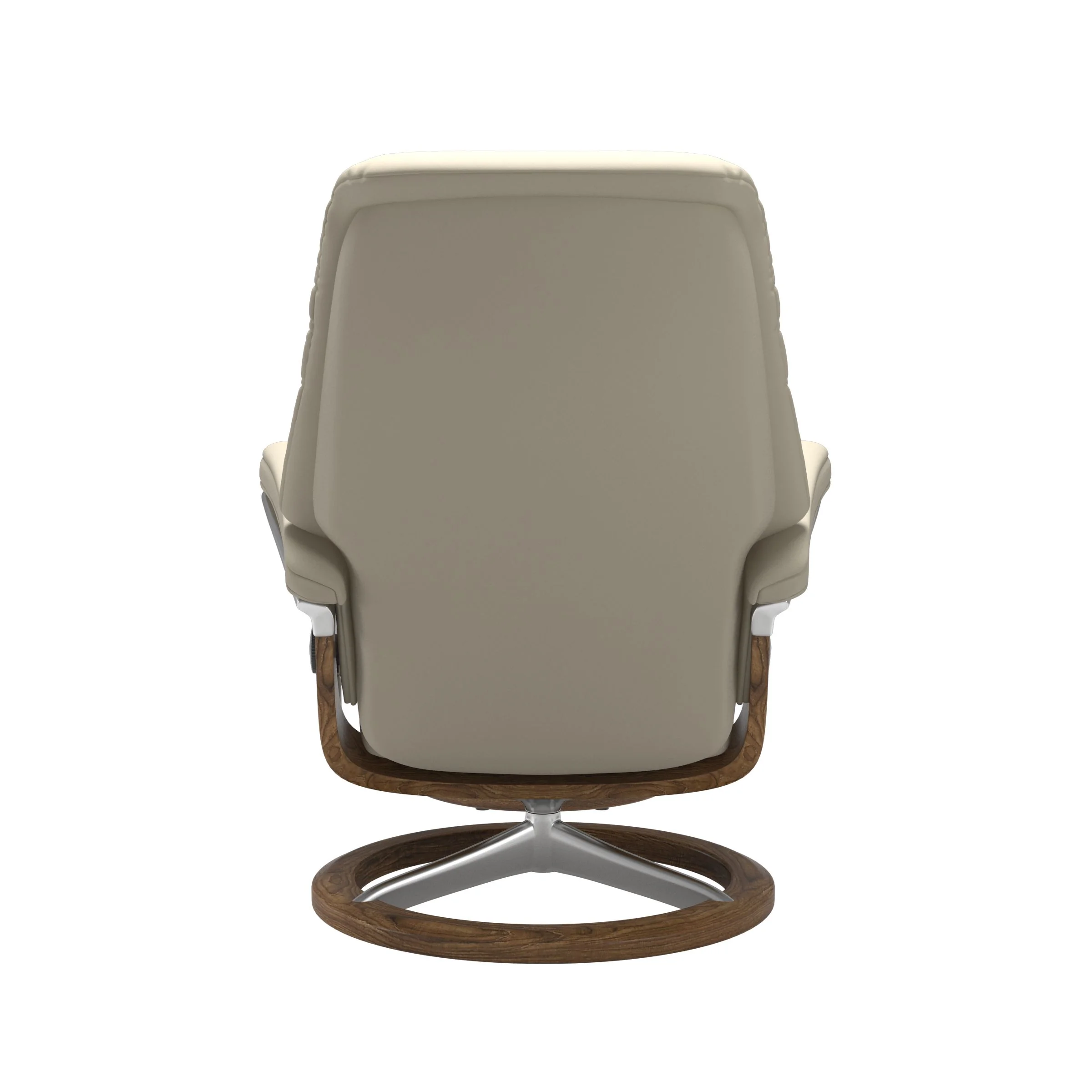 Stressless Sunrise Signature Sessel mit Hocker M Leder Batick Cream Teak Chrom