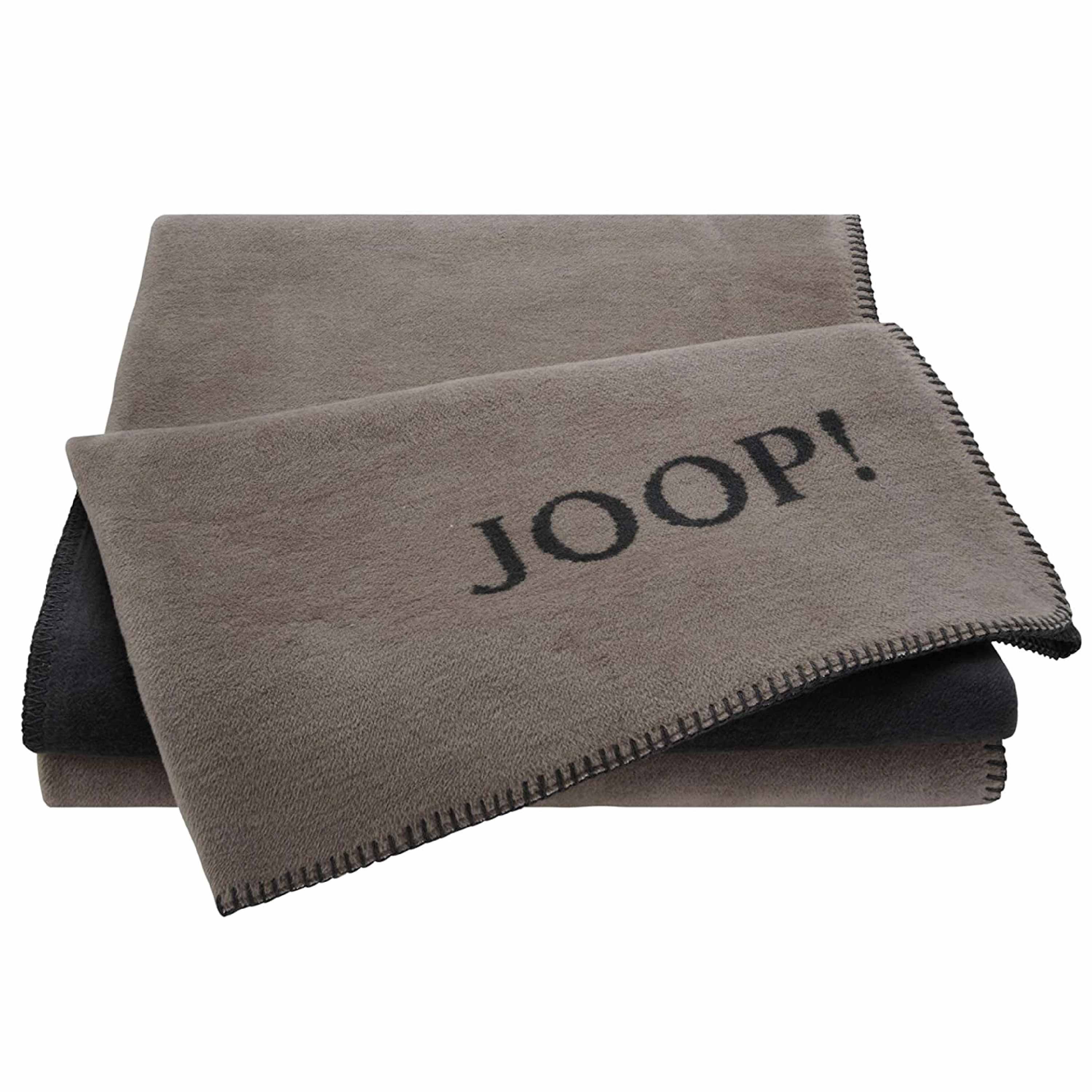 Joop! Wohndecke Uni Doubleface 150x200 cm Taupe Anthrazit