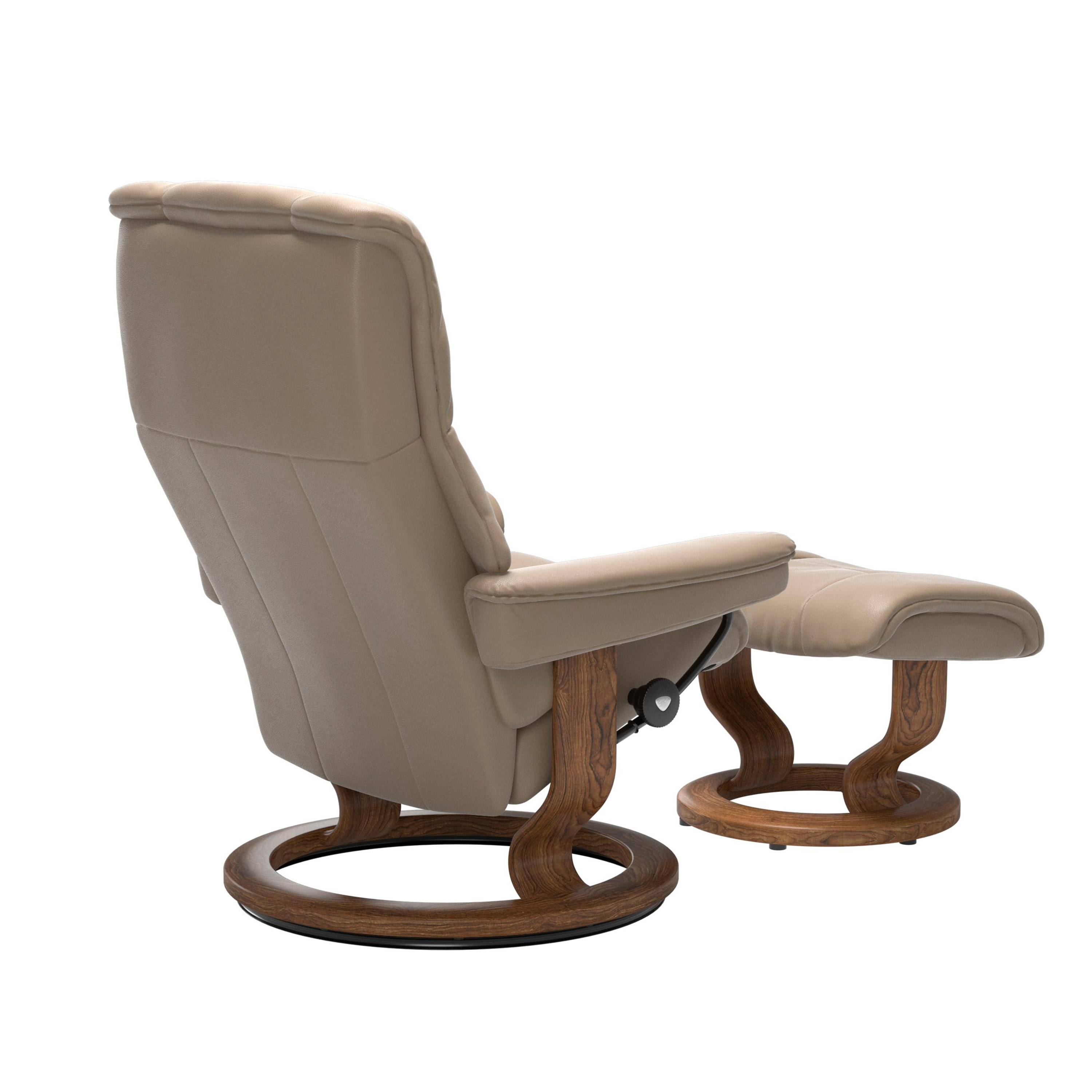 Stressless Mayfair Classic Sessel mit Hocker M Leder Cori Fog Teak 