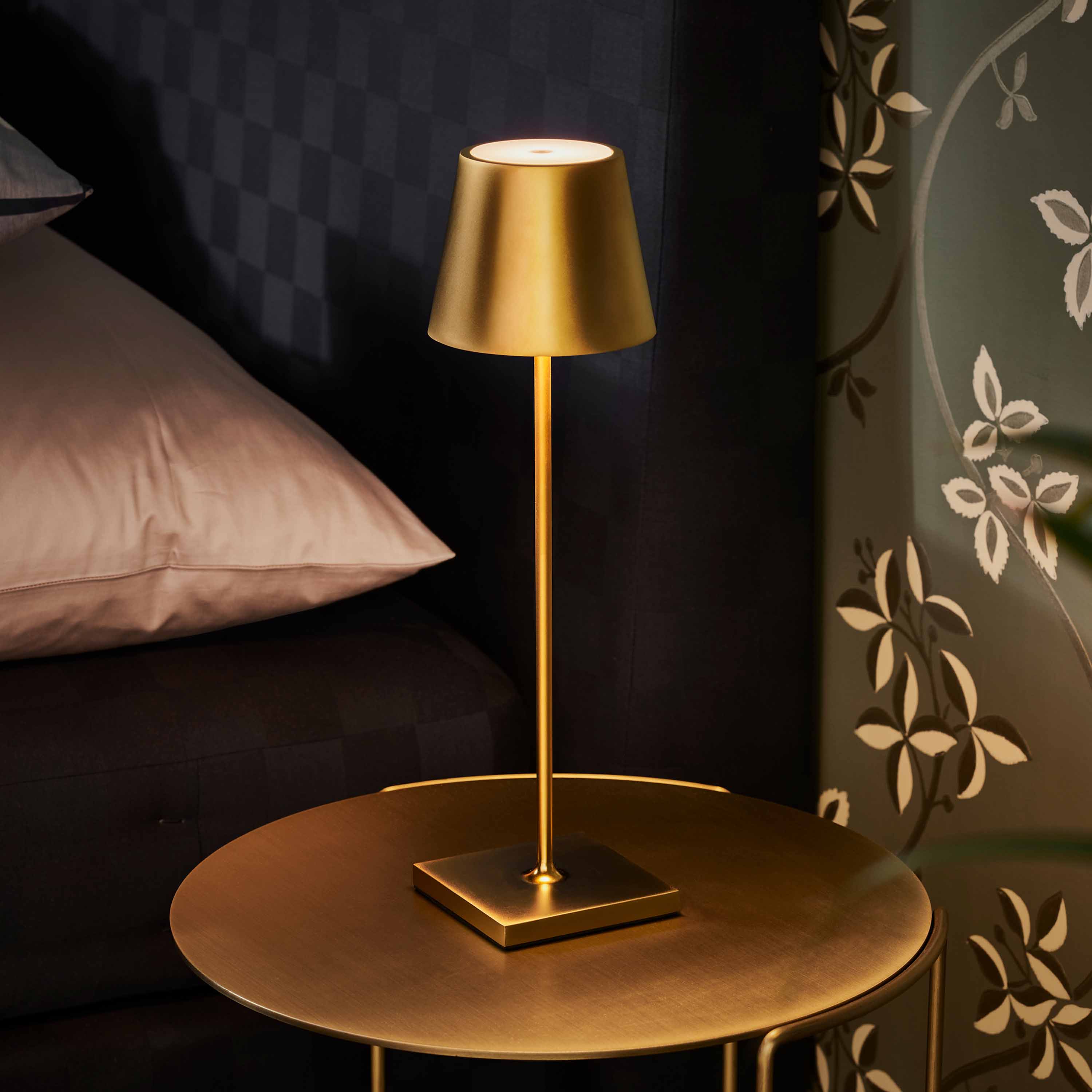 Sigor Tischleuchte Nuindie 38cm Rund Goldfarben