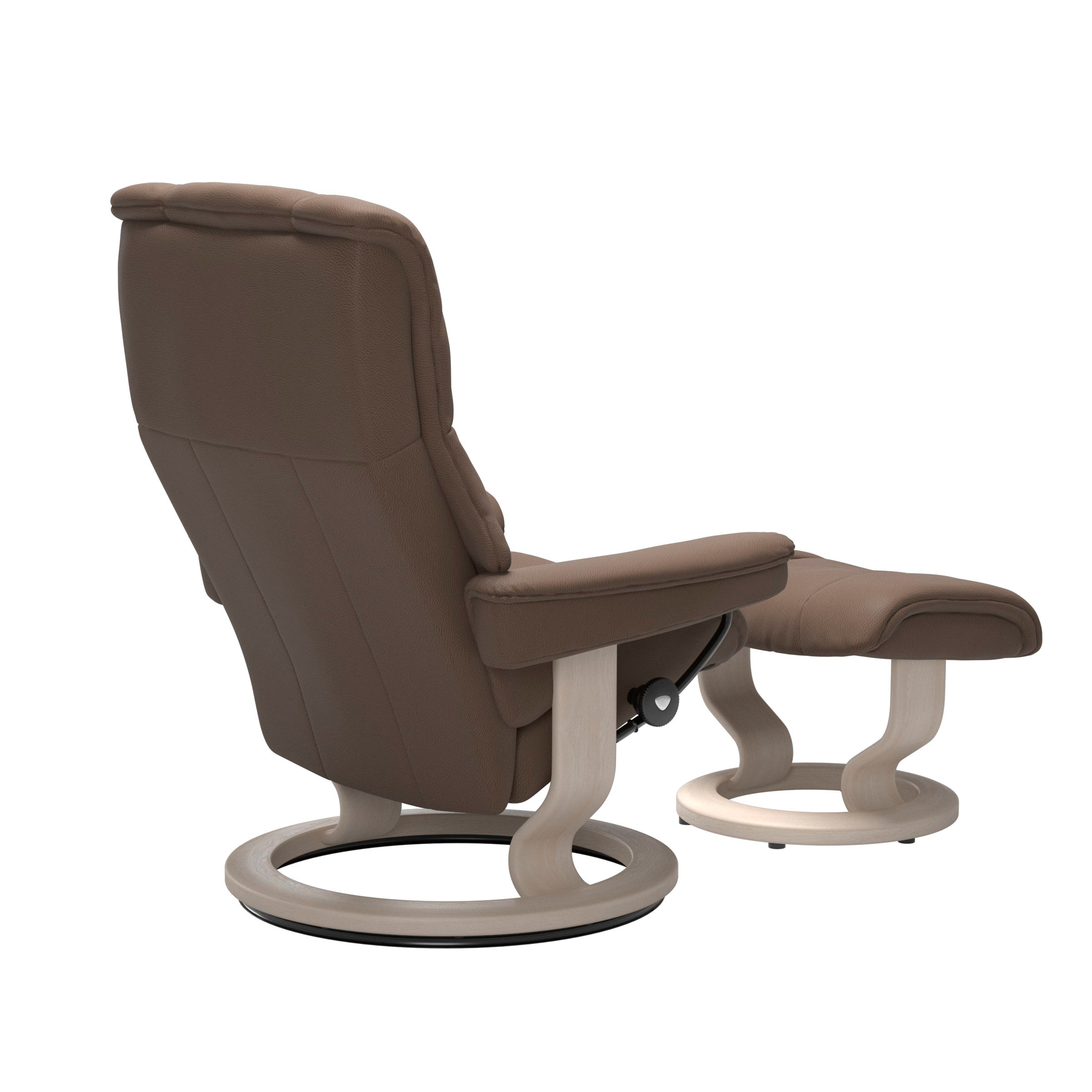 Stressless Mayfair Classic Sessel mit Hocker L Leder Batick Mole Whitewash 