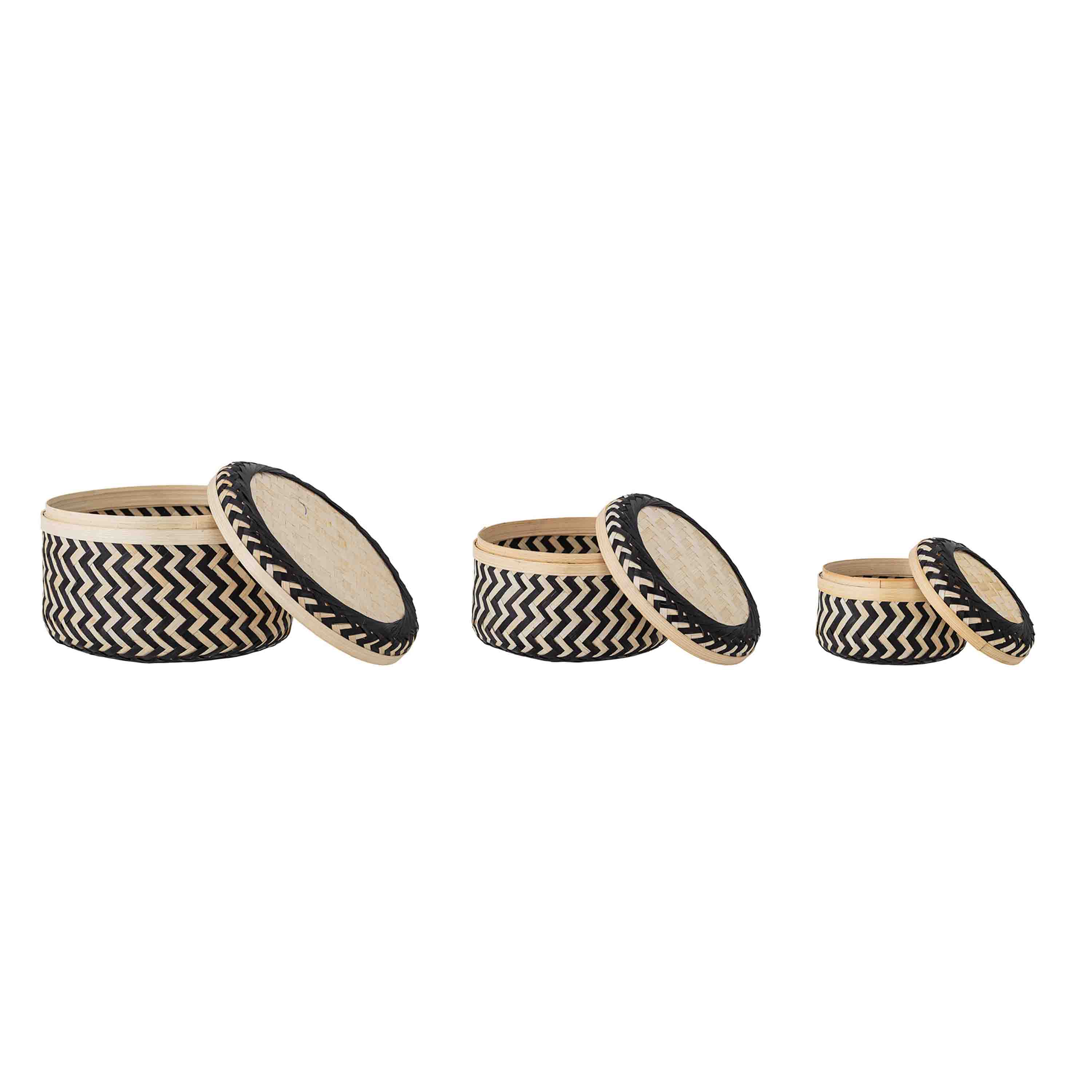 Bloomingville Korb Jacob 3er-Set Schwarz