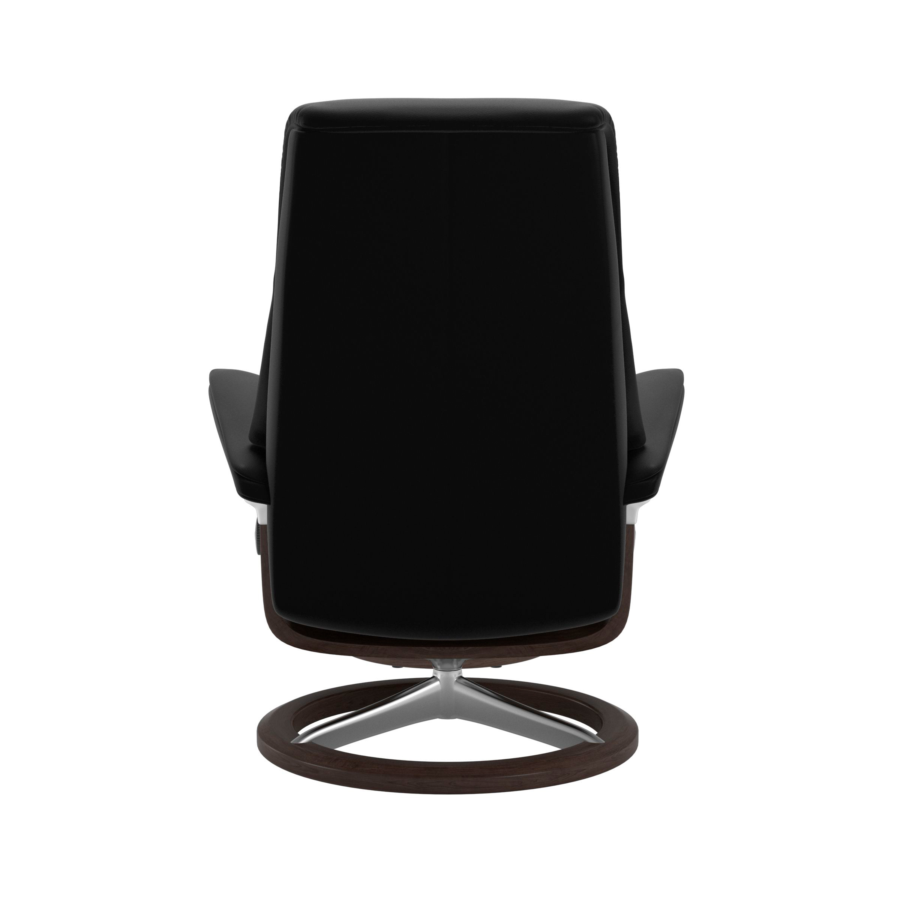 Stressless View Signature Sessel mit Hocker M Leder Paloma Black Wenge Chrom