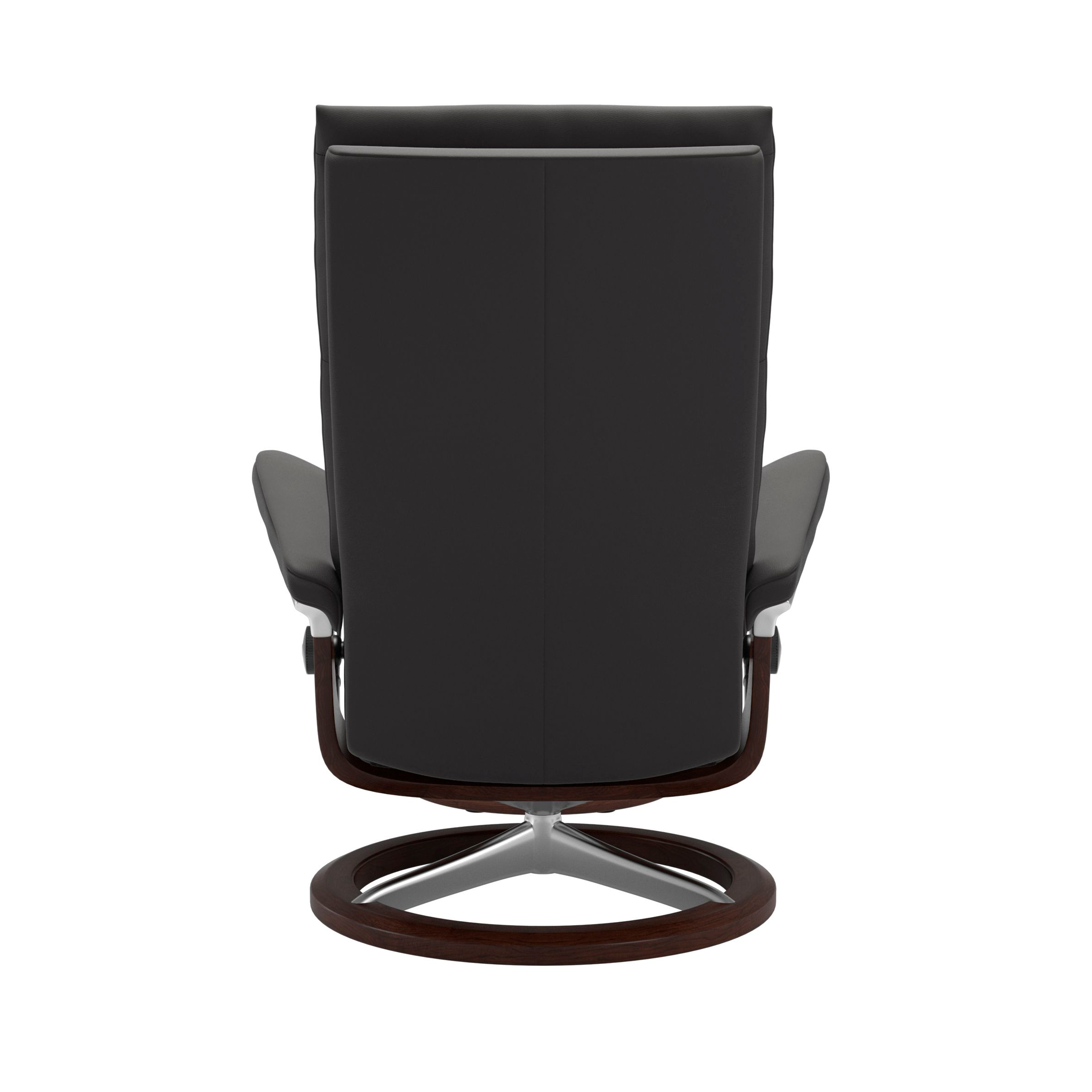 Stressless Aura Signature Sessel mit Hocker M Leder Paloma Rock Braun Chrom