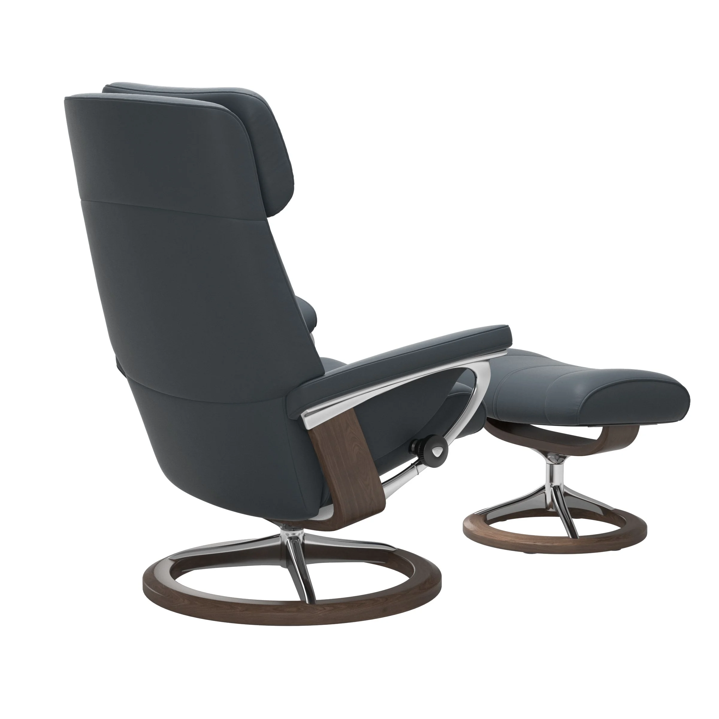 Stressless Paul Signature Sessel mit Hocker M Leder Batick Walnuss Chrom