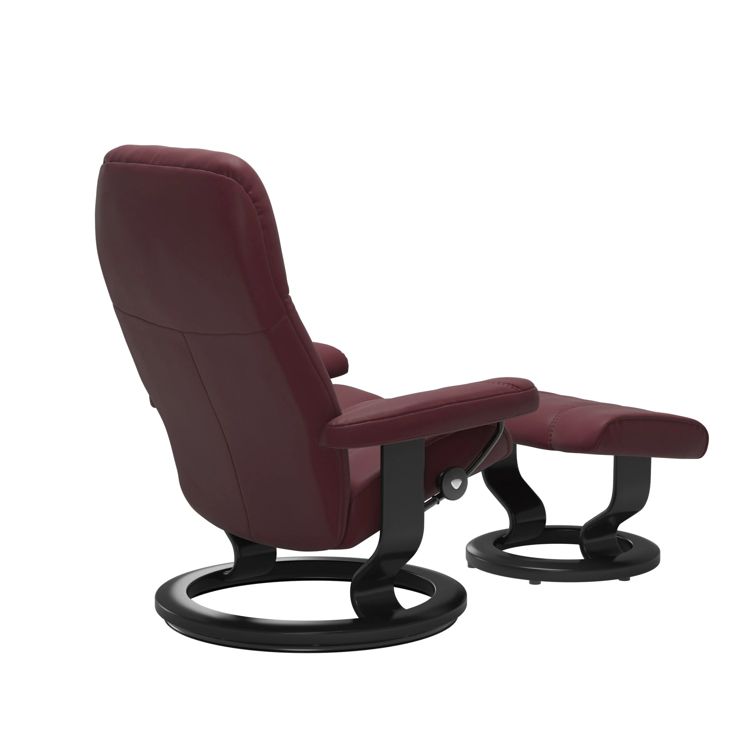 Stressless Consul Classic Sessel mit Hocker M Leder Batick Schwarz