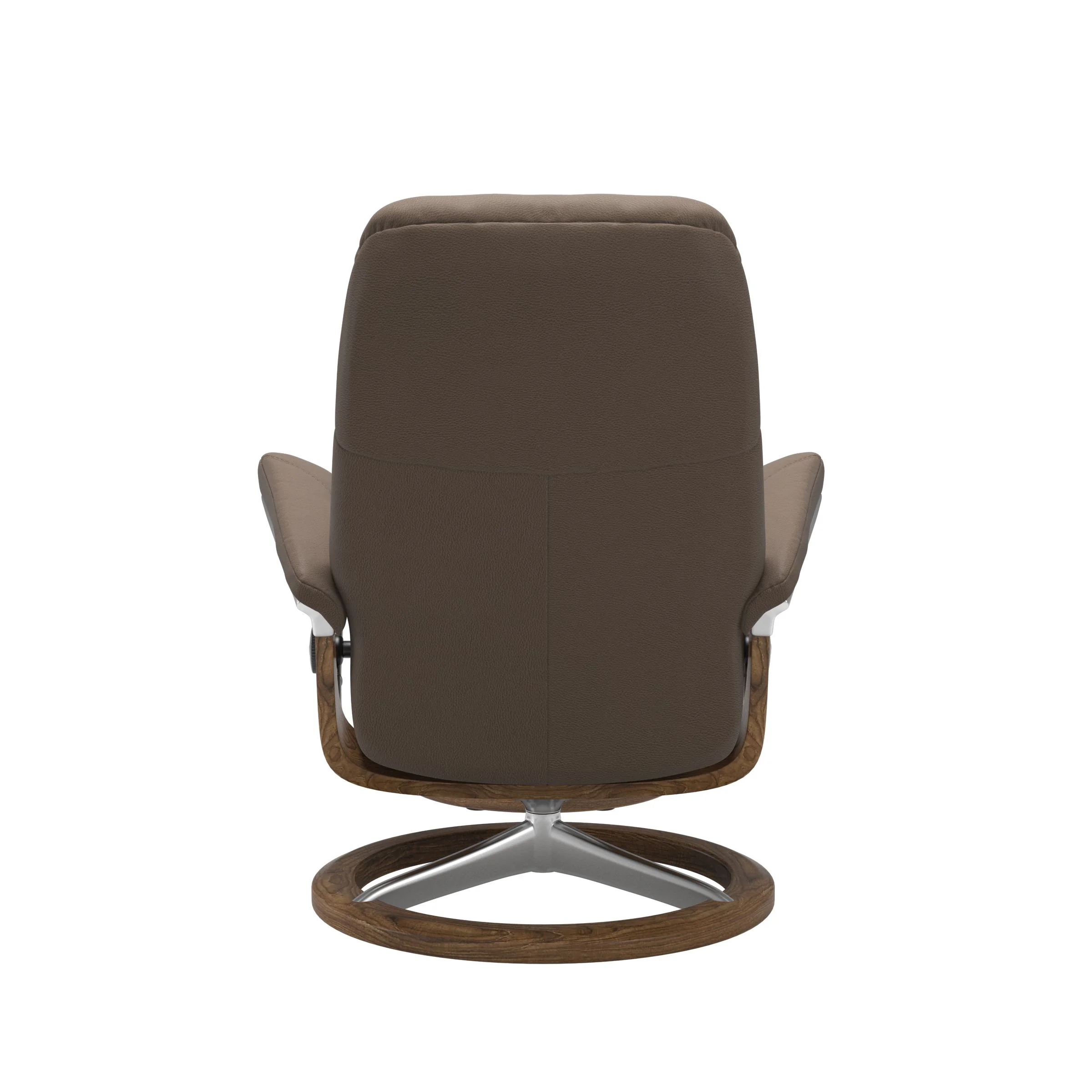 Stressless Consul Signature Sessel mit Hocker M Leder Batick Mole Teak Chrom