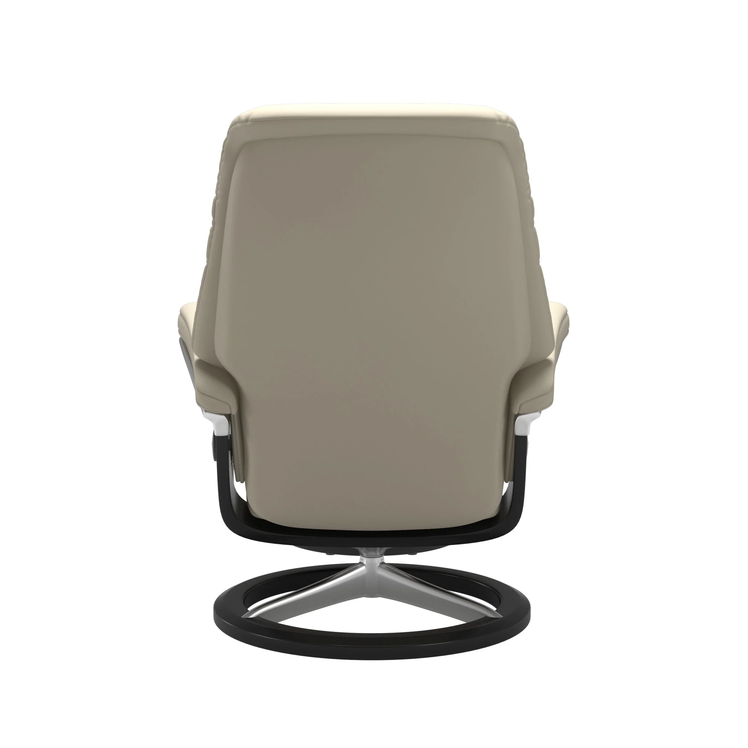 Stressless Sunrise Signature Sessel mit Hocker M Leder Batick Cream Schwarz Chrom