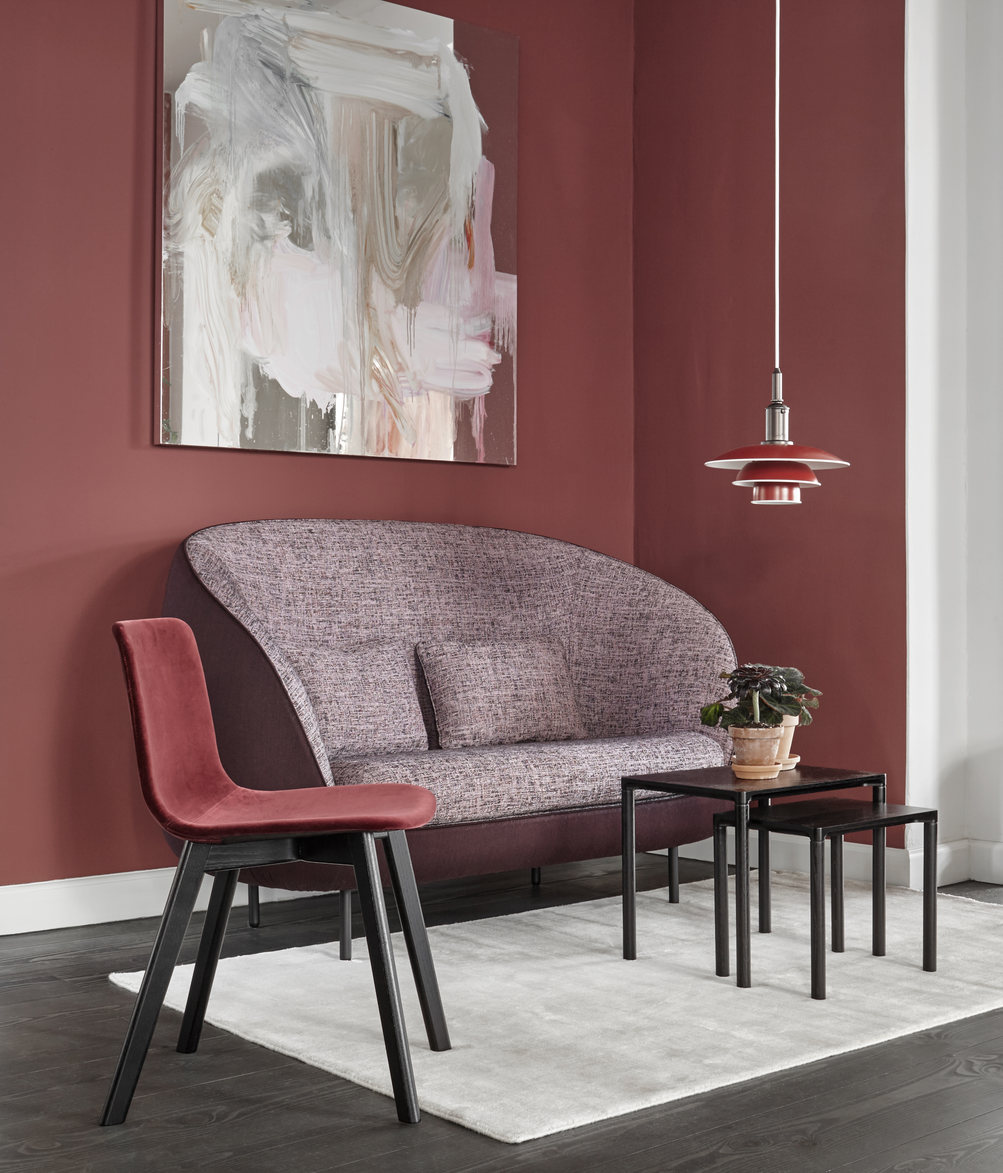 Louis Poulsen Pendelleuchte PH 3½-3 Rot