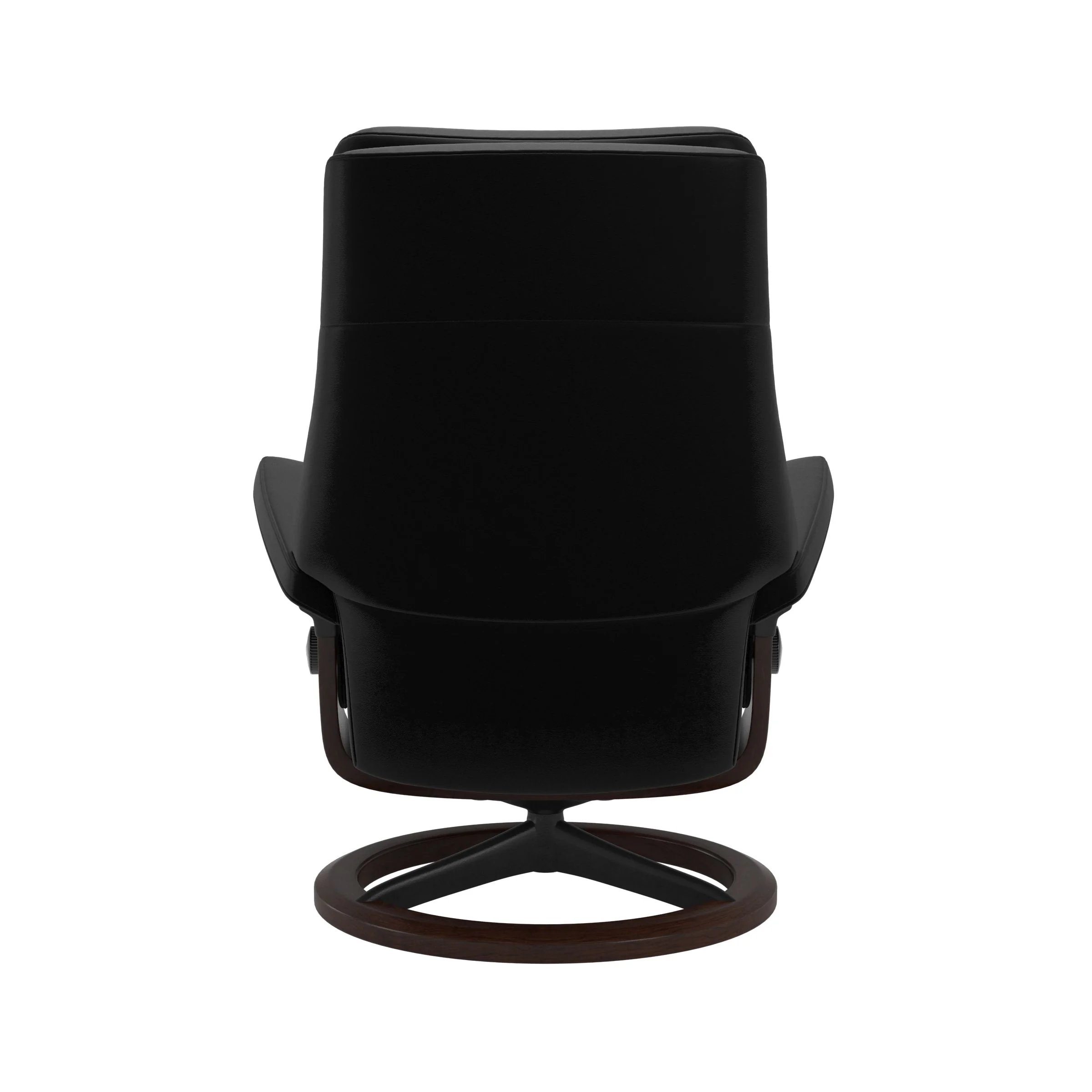 Stressless Paul Signature Sessel mit Hocker M Leder Batick Black Braun Mattschwarz