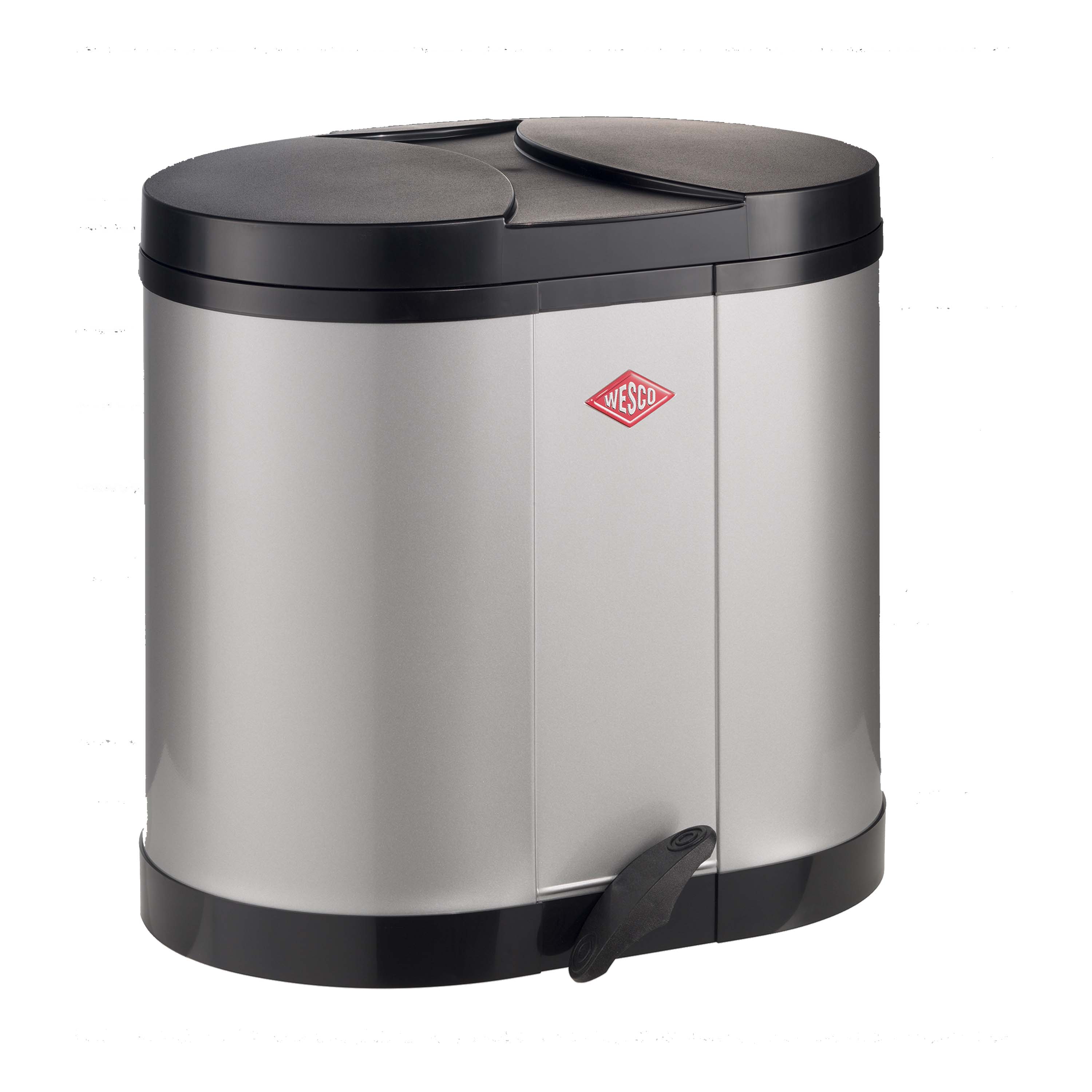 Wesco Mülleimer Ökosammler 2x15L Silber