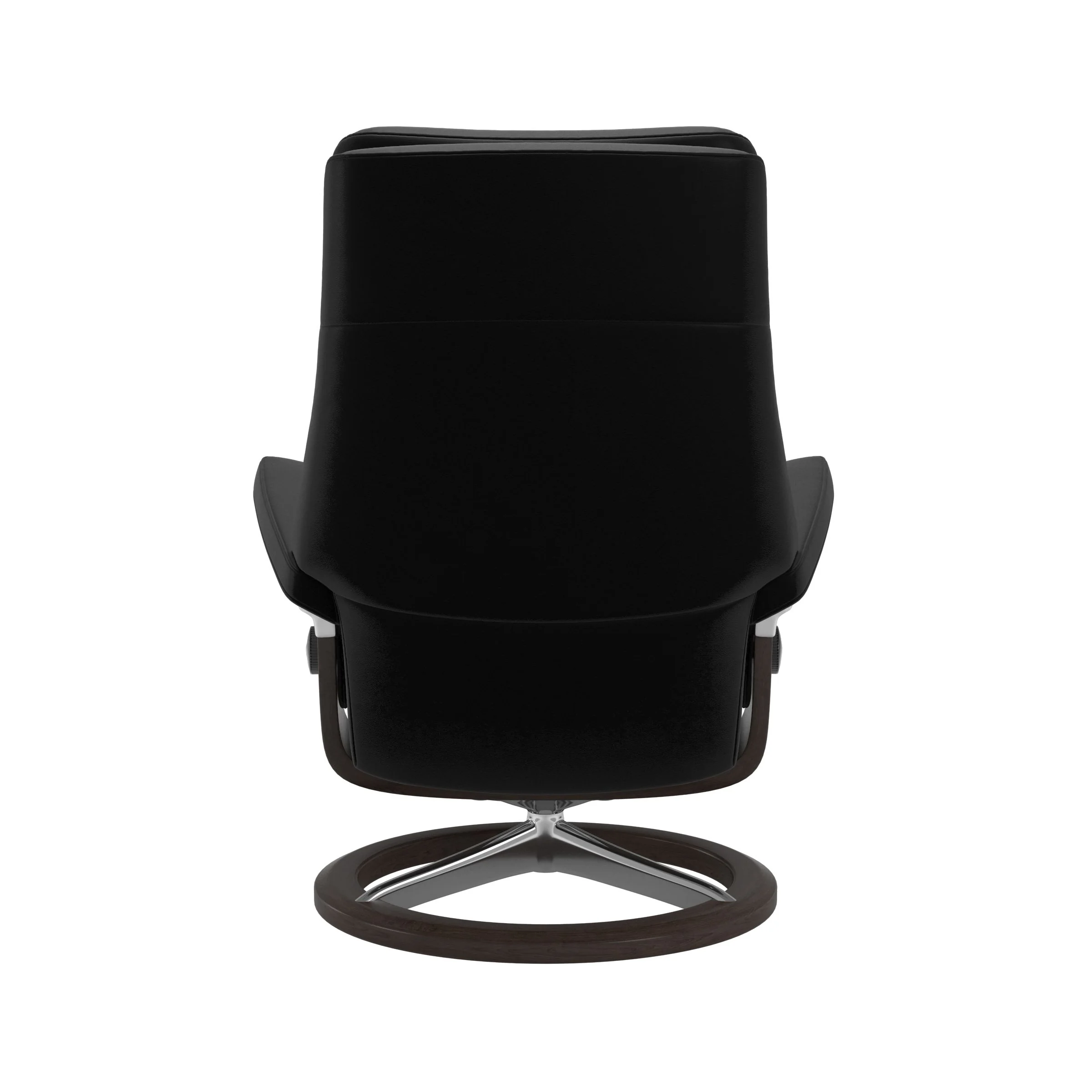 Stressless Paul Signature Sessel mit Hocker M Leder Batick Black Wenge Chrom