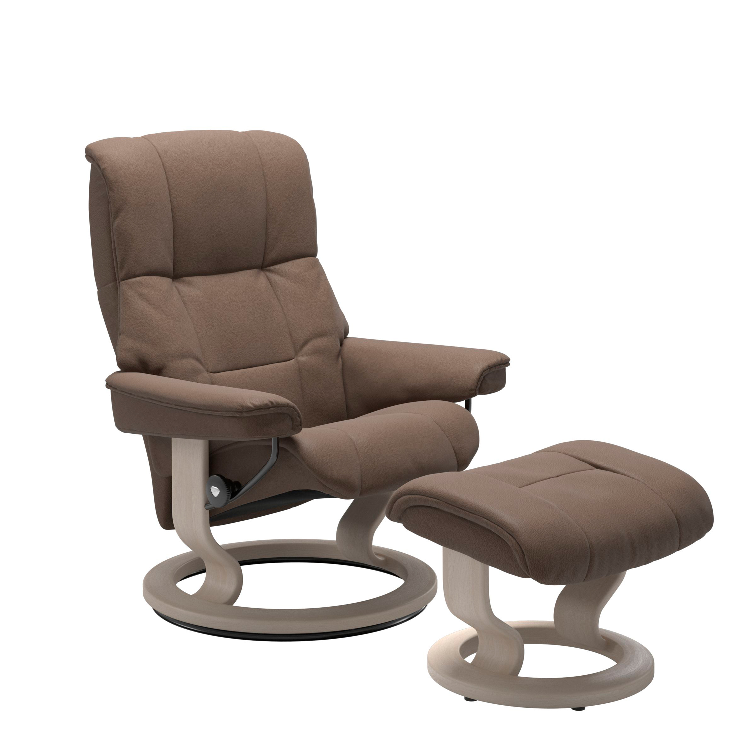 Stressless Mayfair Classic Sessel mit Hocker L Leder Batick Mole Whitewash 