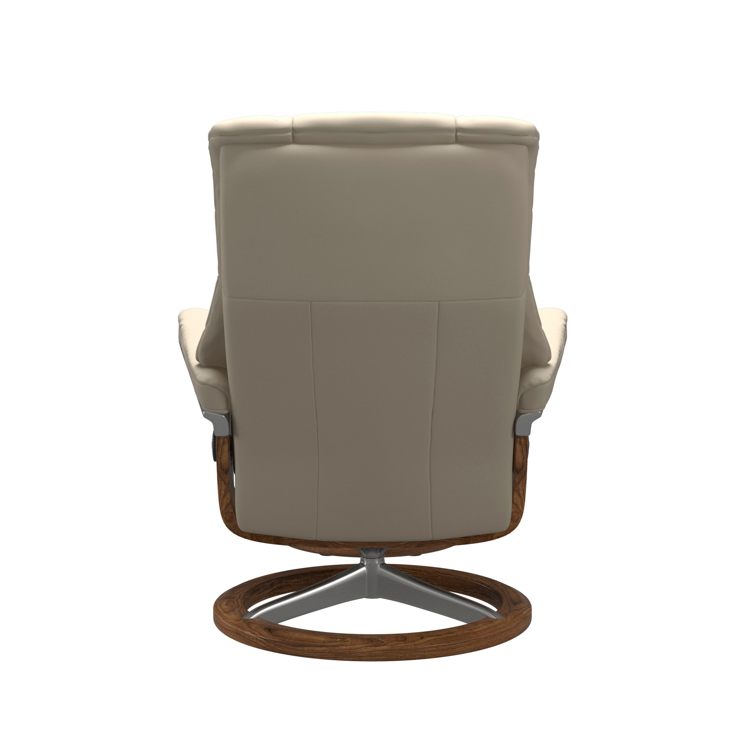 Stressless Mayfair Signature Sessel mit Hocker M Leder Batick Cream Teak Chrom