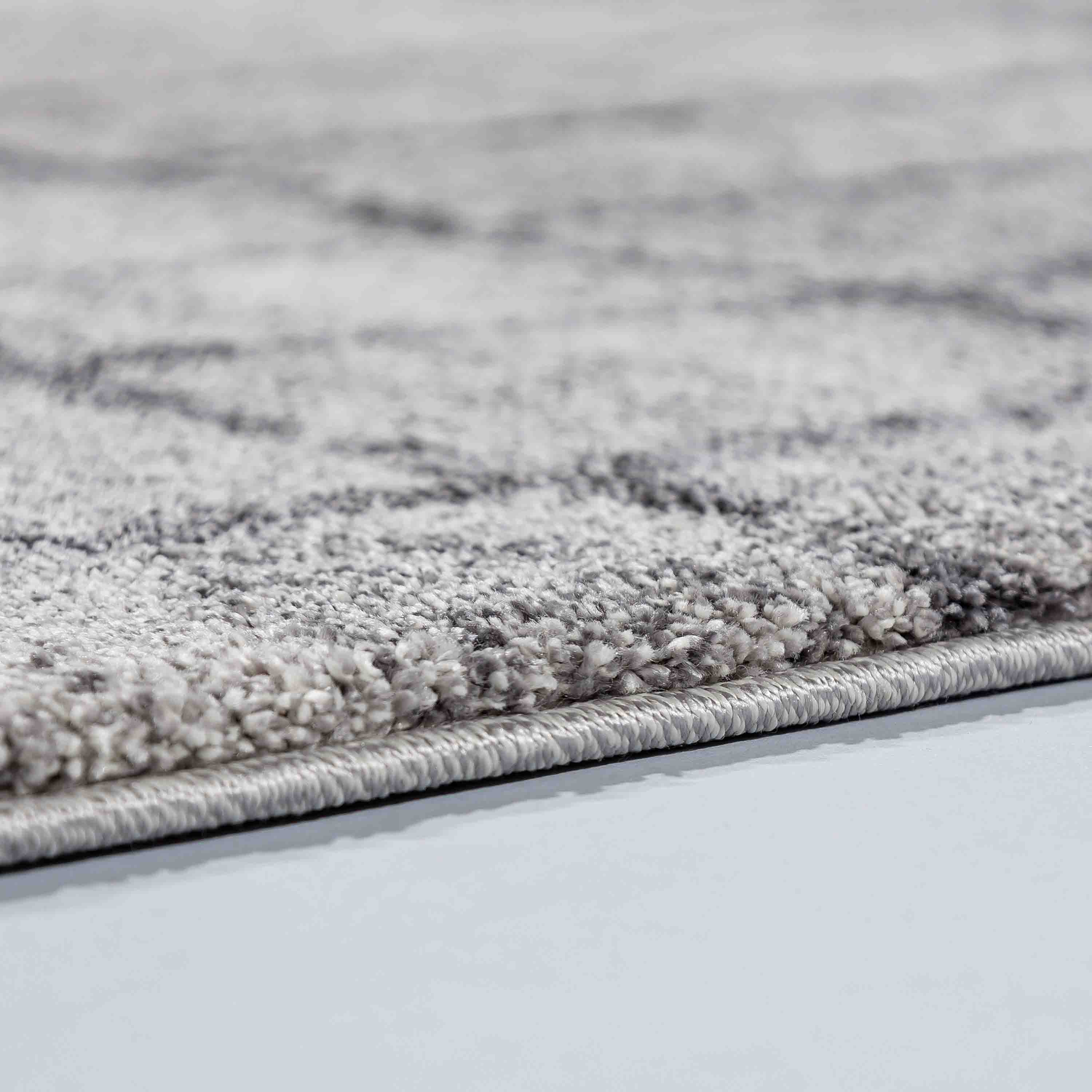 Astra Teppich Savona 67x130 cm Gitter Grau