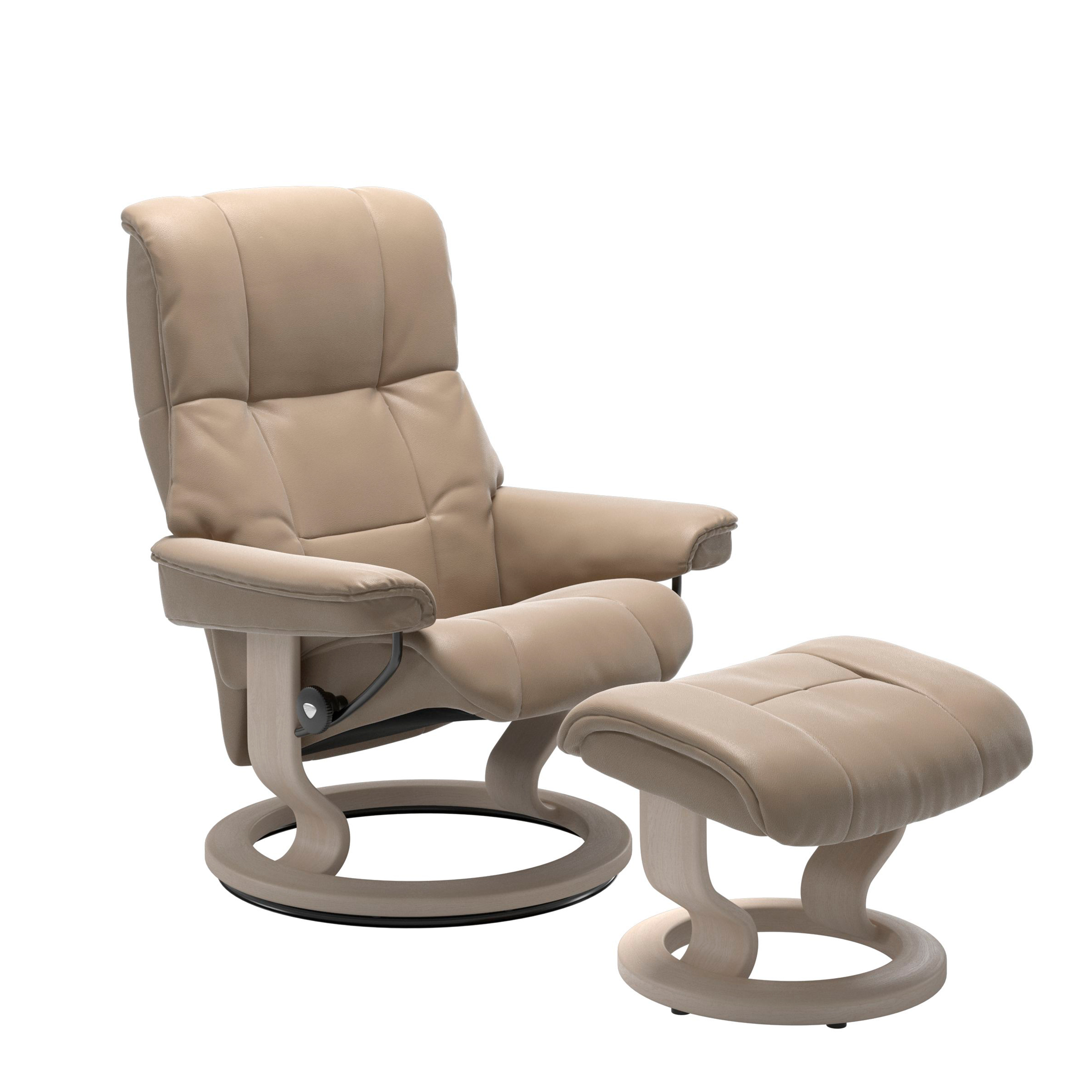 Stressless Mayfair Classic Sessel mit Hocker M Leder Cori Fog Whitewash 