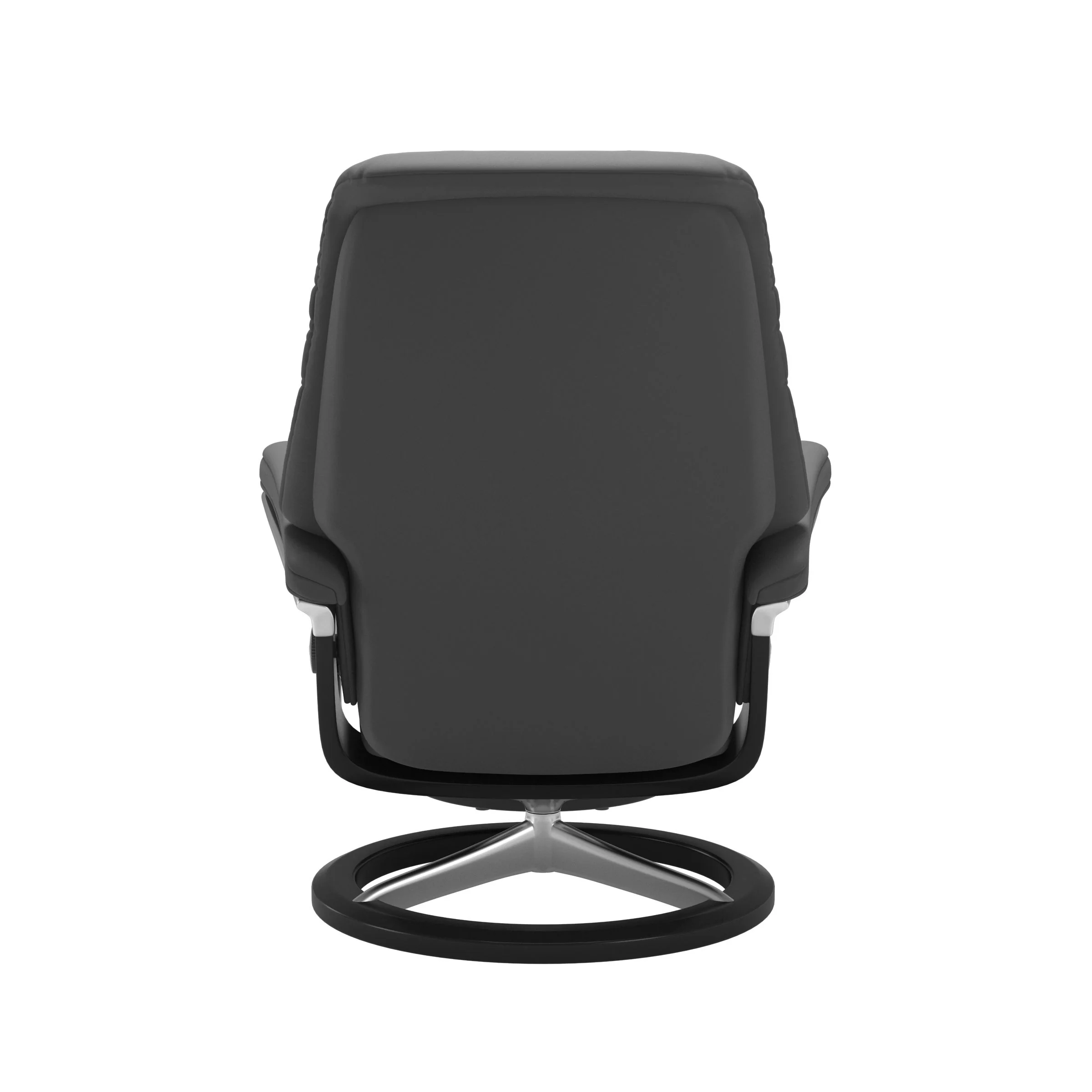 Stressless Sunrise Signature Sessel mit Hocker M Leder Batick Schwarz Chrom