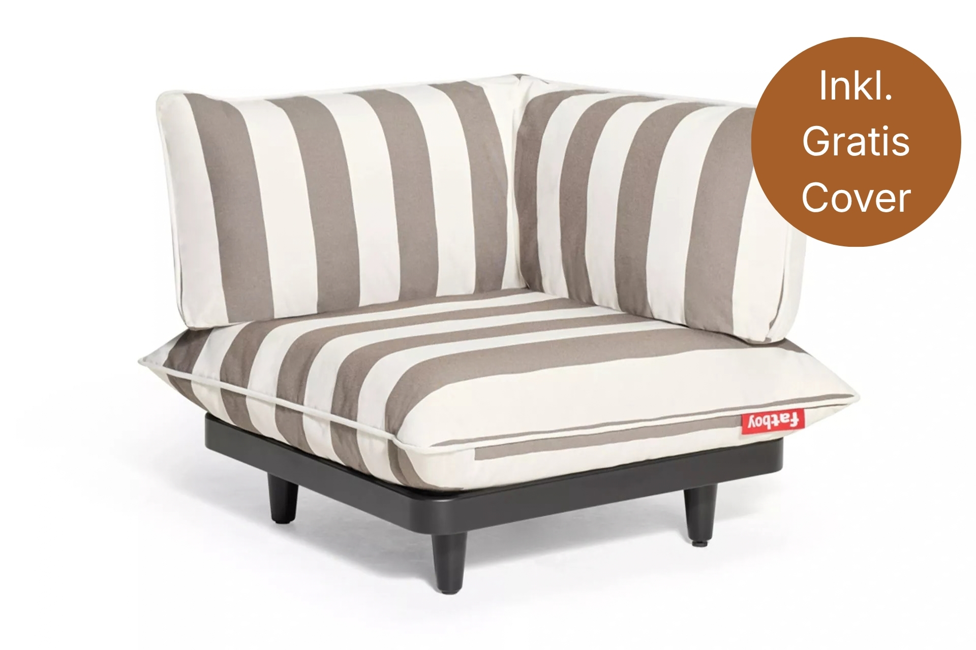 fatboy Gartensofa Paletti Corner Seat Left Stripe Cacao