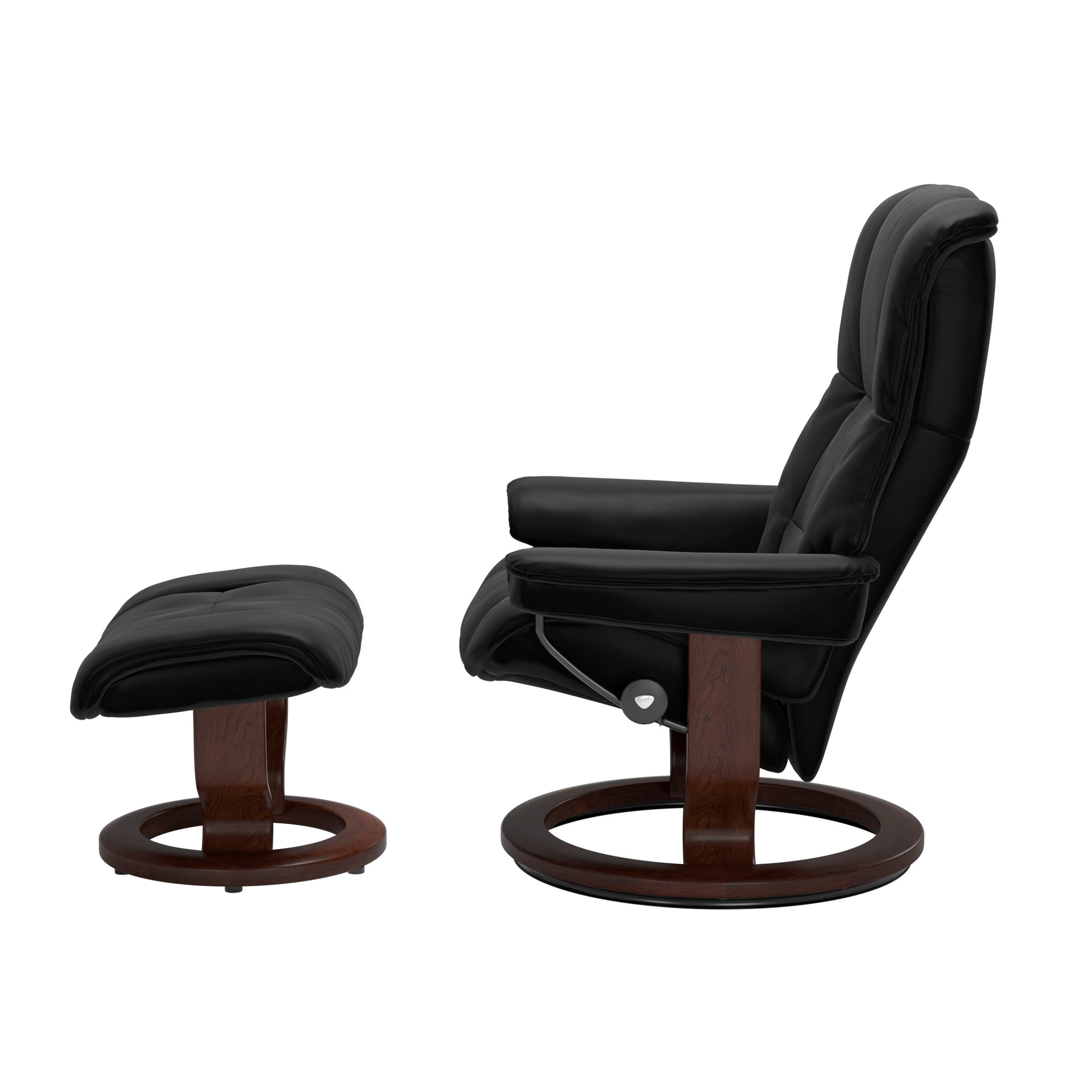 Stressless Mayfair Classic Sessel mit Hocker M Leder Batick Black Braun 