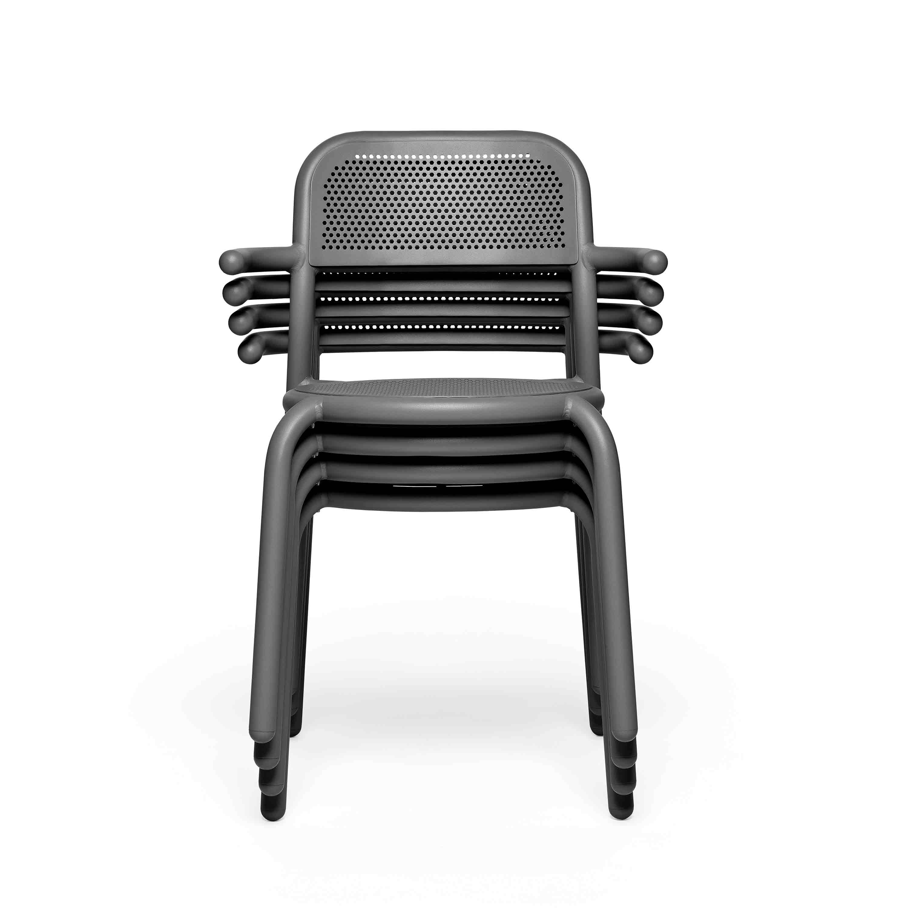 fatboy Gartenstuhl Toni Armchair 4er-Set Anthrazit fatboy Gartenstuhl Toni Armchair 4er-Set Anthrazit