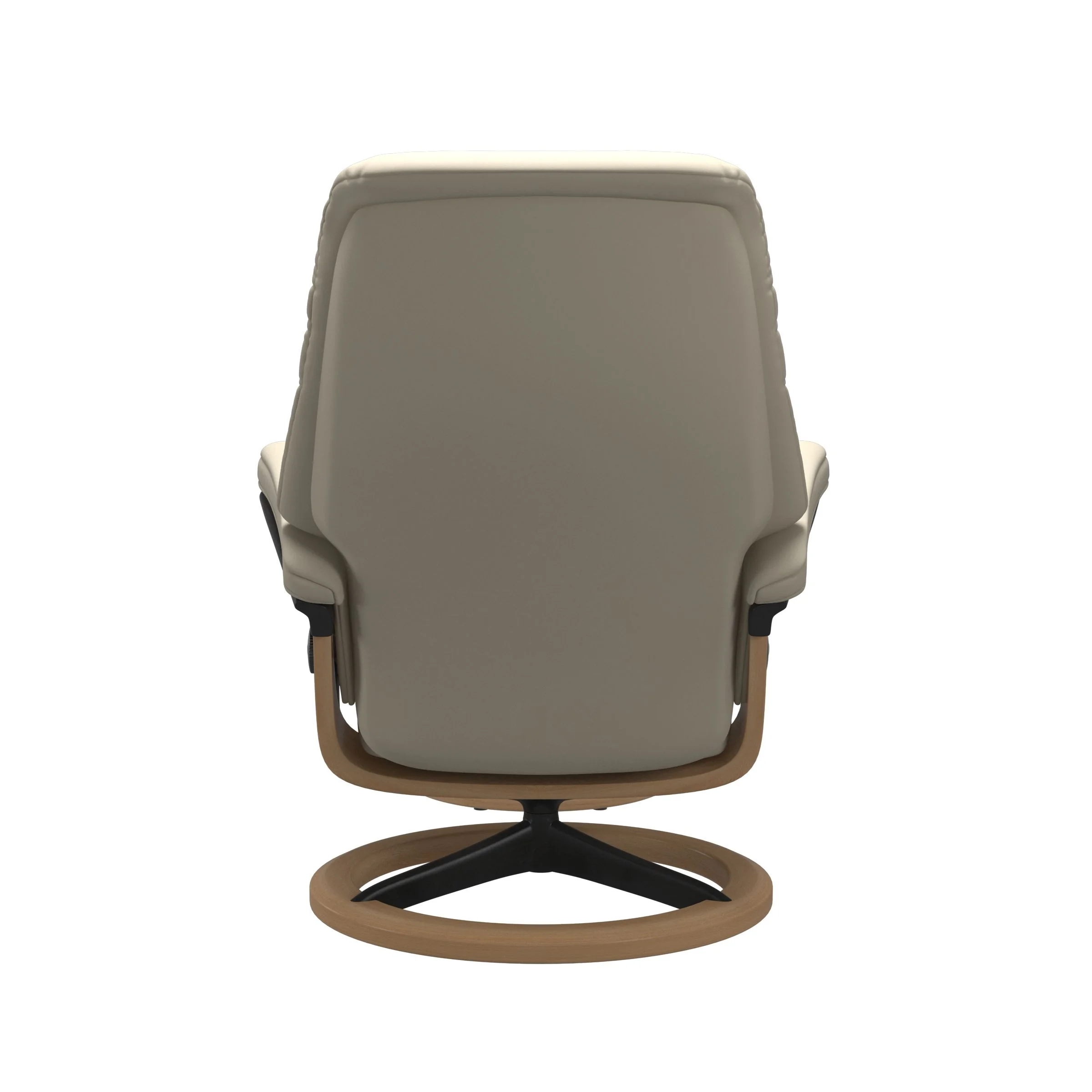 Stressless Sunrise Signature Sessel mit Hocker M Leder Batick Cream Eiche Mattschwarz