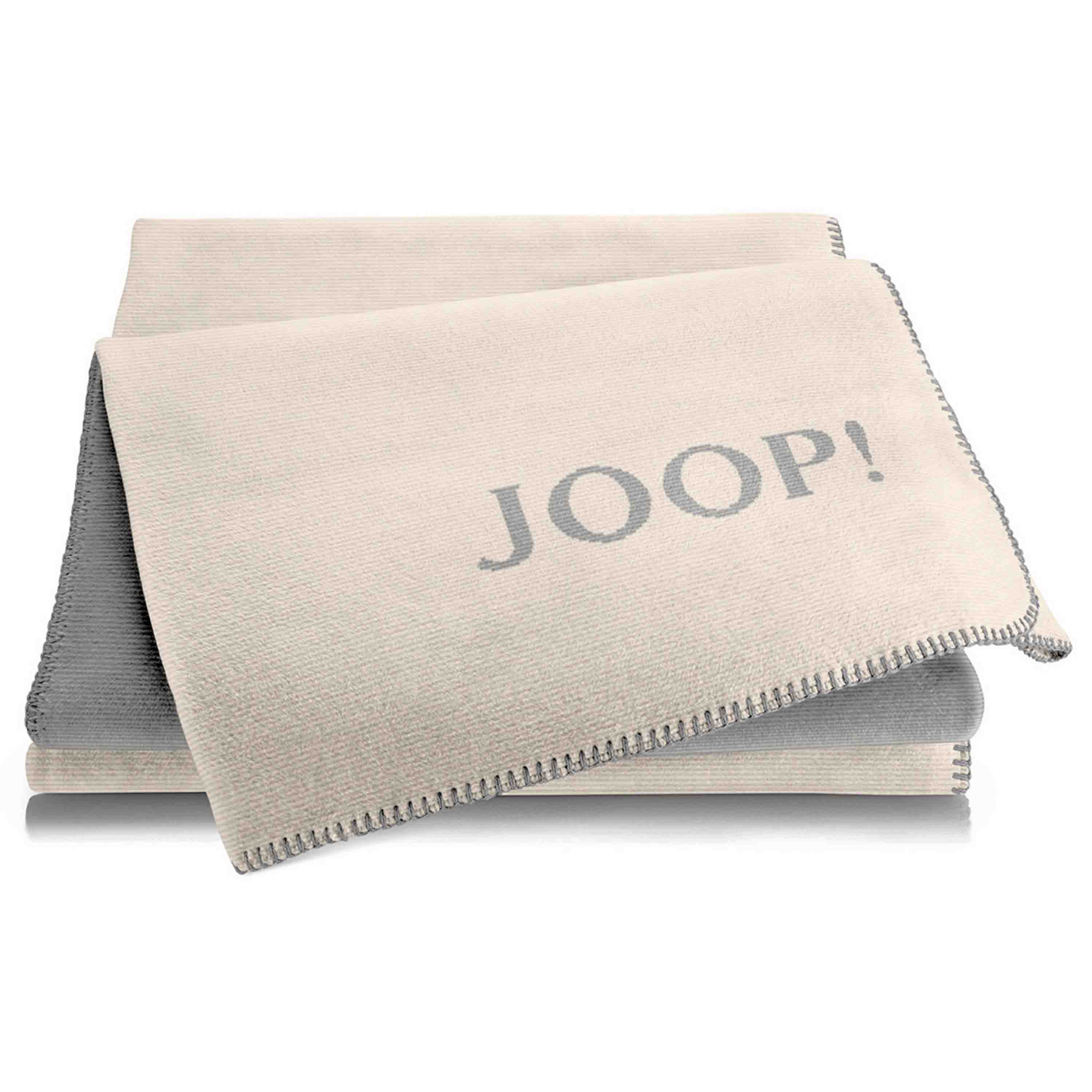 Joop! Wohndecke Melange Doubleface 150x200 cm Silber Natur